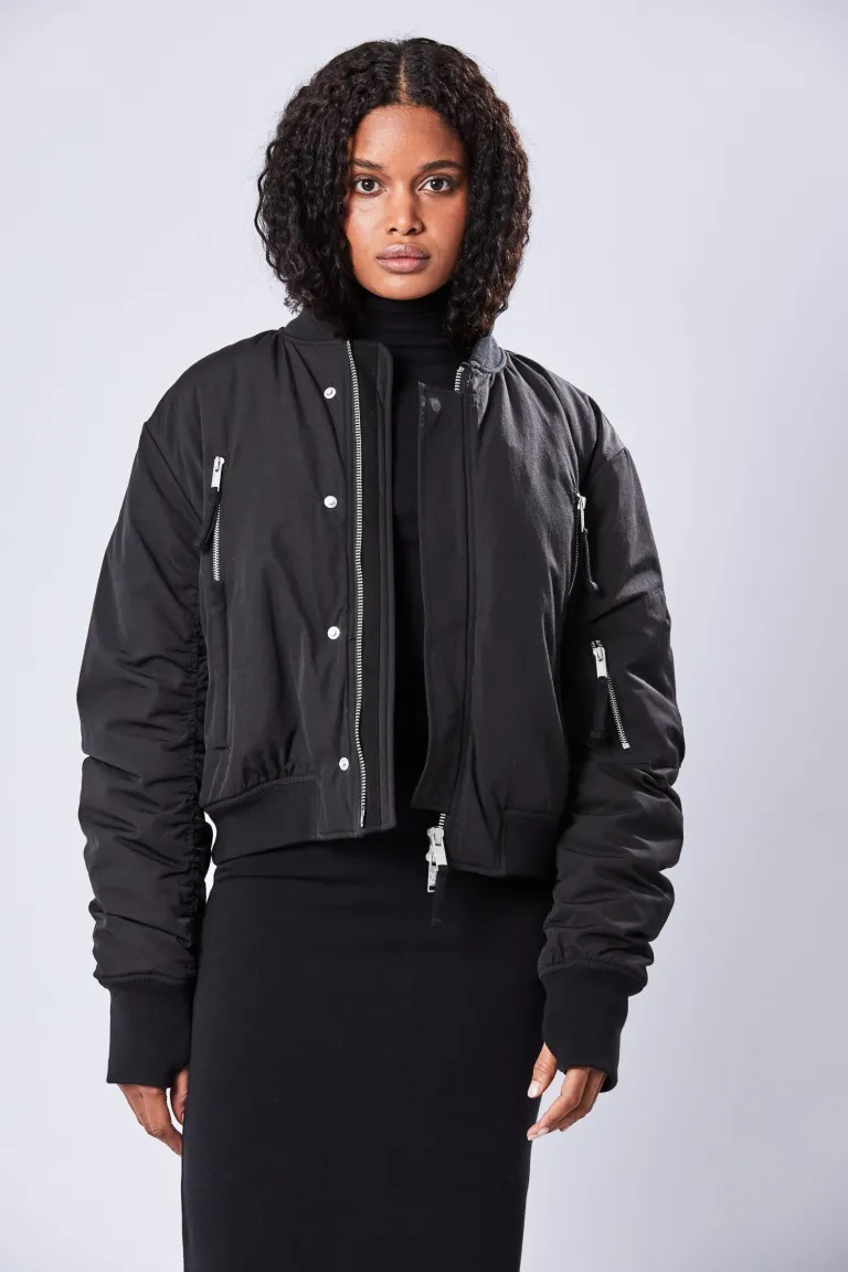 THOM KROM Padded Bomberjacket in Black XS