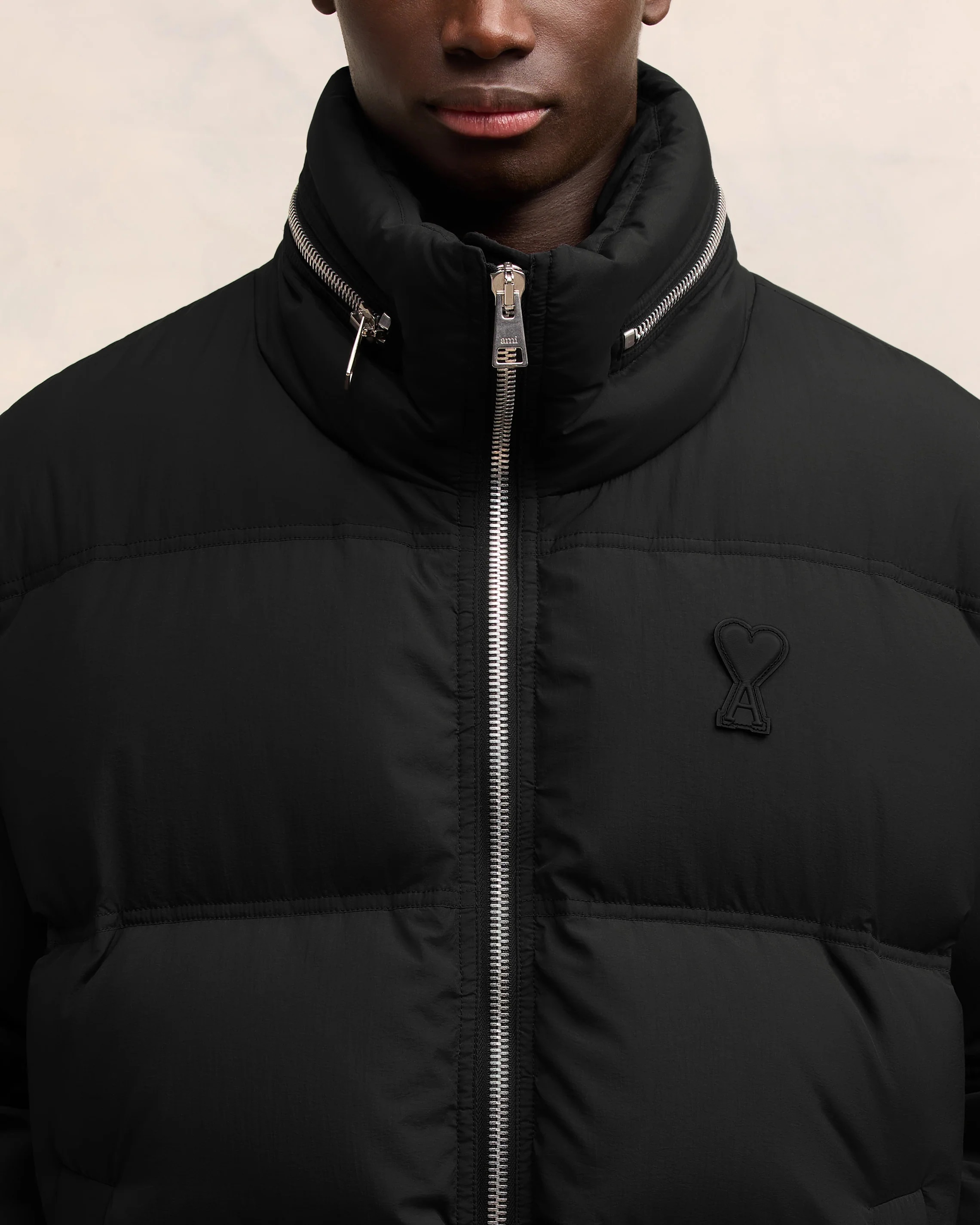 AMI PARIS de Coeur Oversize Puffer Jacket in Black XL