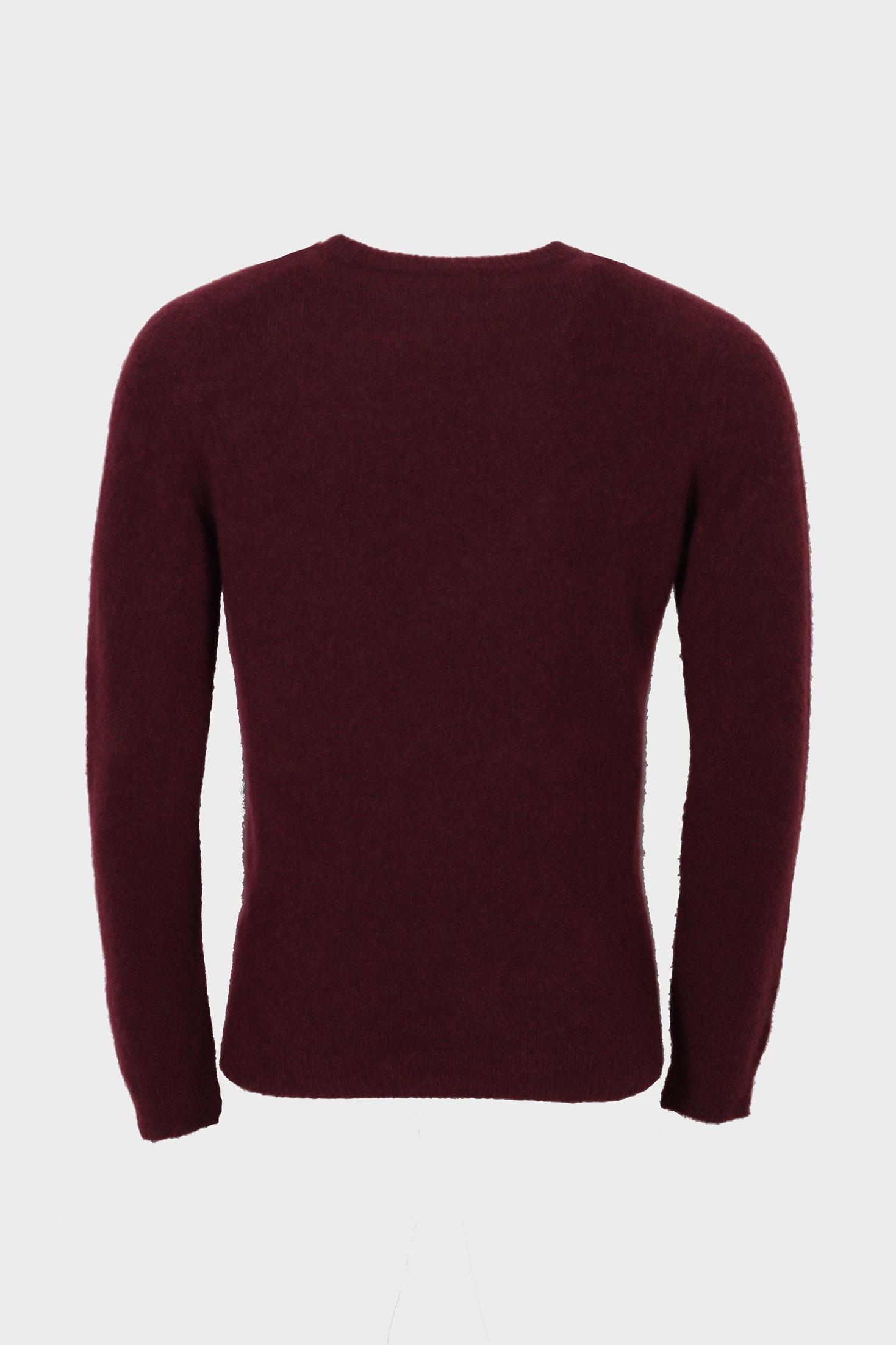 ROBERTO COLLINA Fluffy Cashmere Silk Sweater in Bordeaux