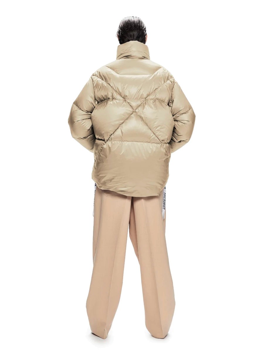 Khrisjoy Iconic Puffer Oversized Jacket in Beige