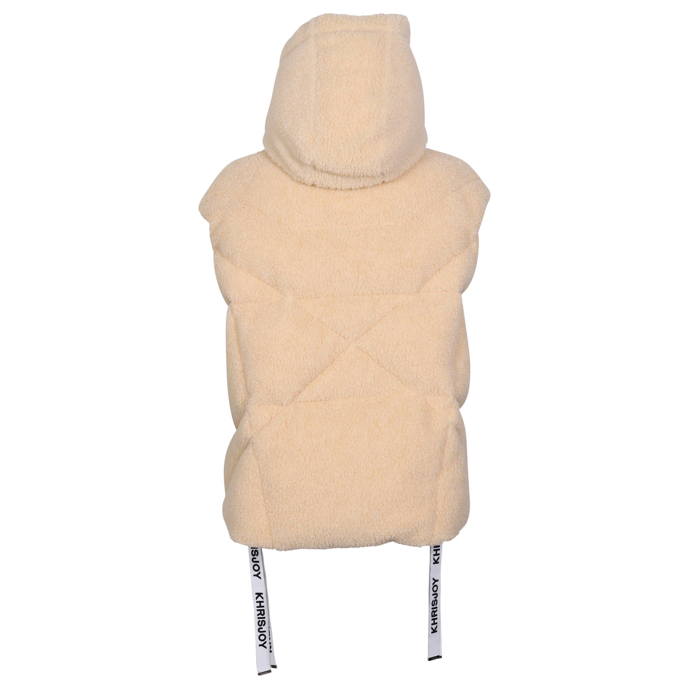 Khrisjoy Iconic Puffer Pile Vest Beige Reversible 01/S