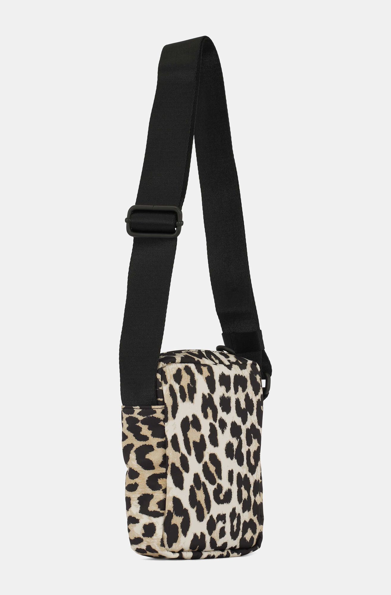 Ganni Recycled Tech Mini Festival Bag in Leopard