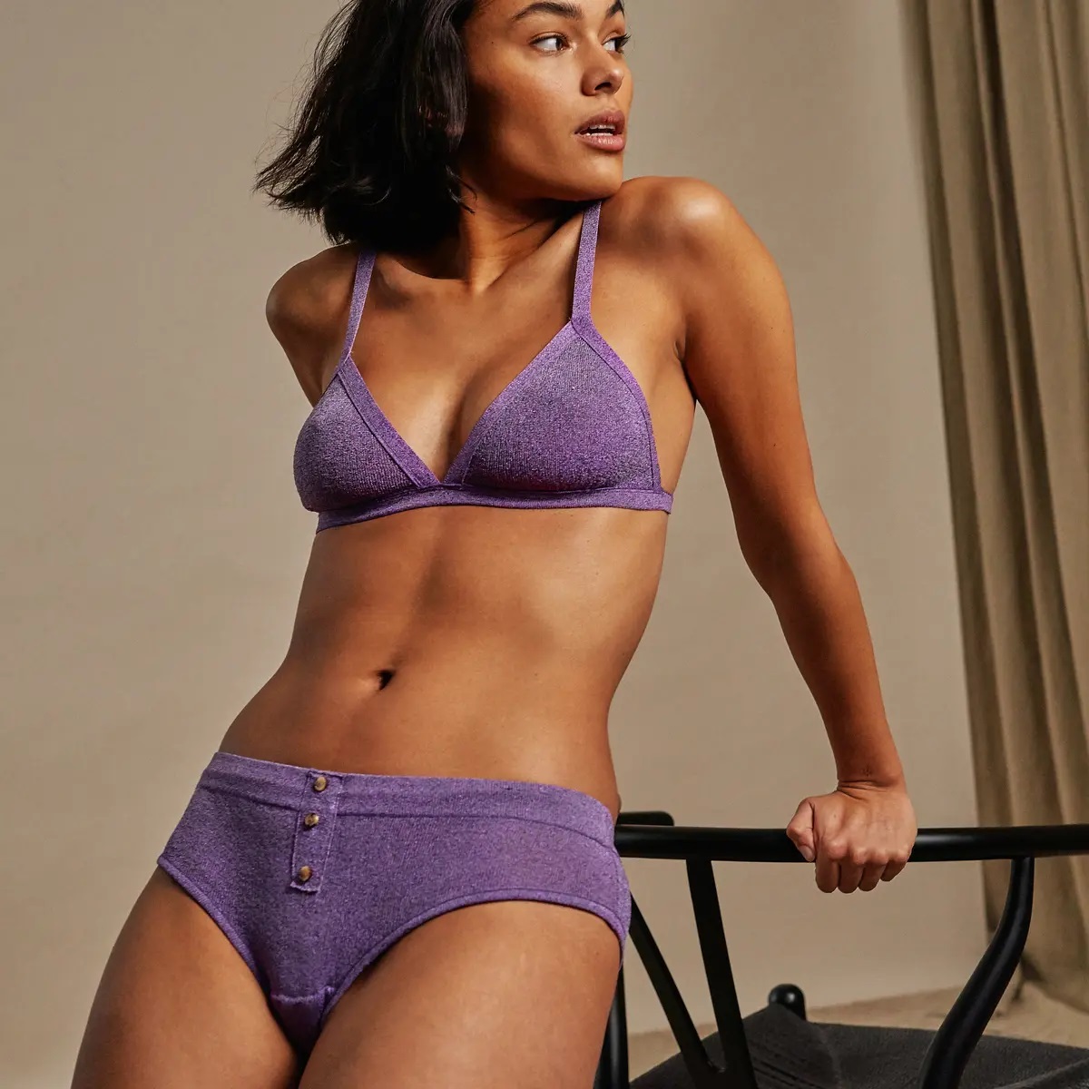 Love Stories String Truman Slip in Purple S