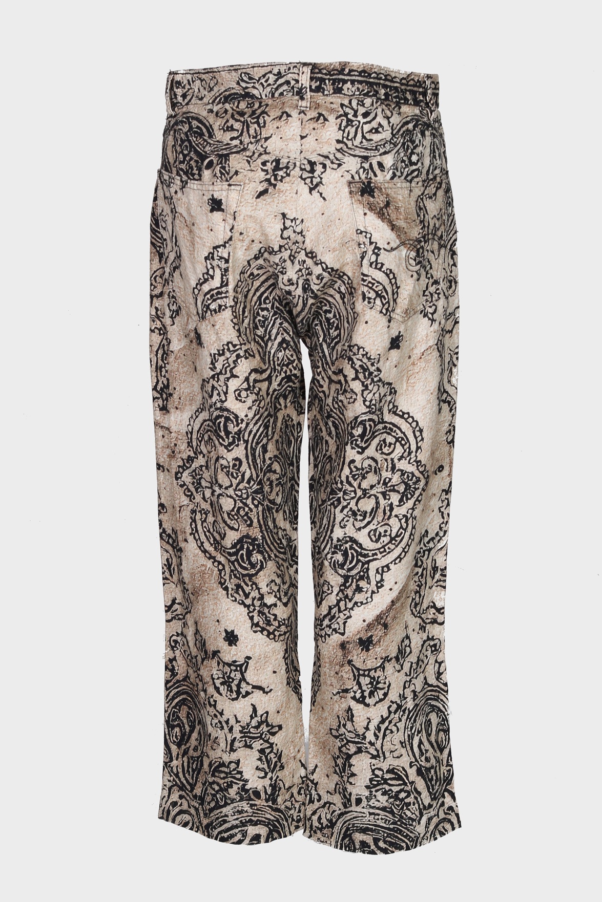 R13 X-Boyfriend Linen Pant in Khaki Bandana