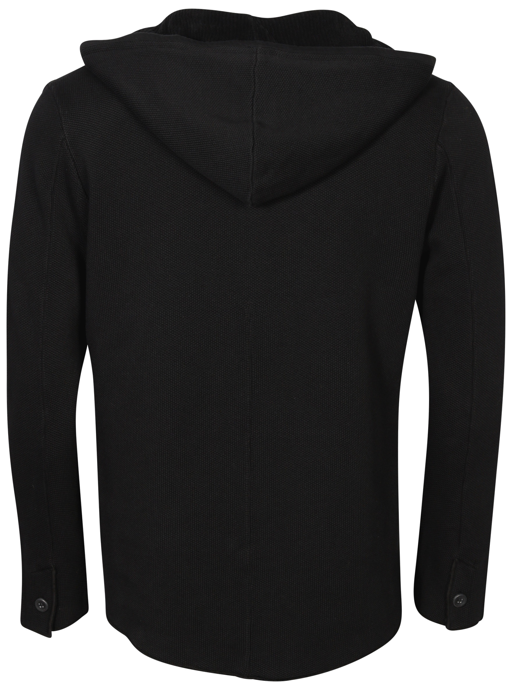 Hannes Roether Hooded Zip Cardigan Black