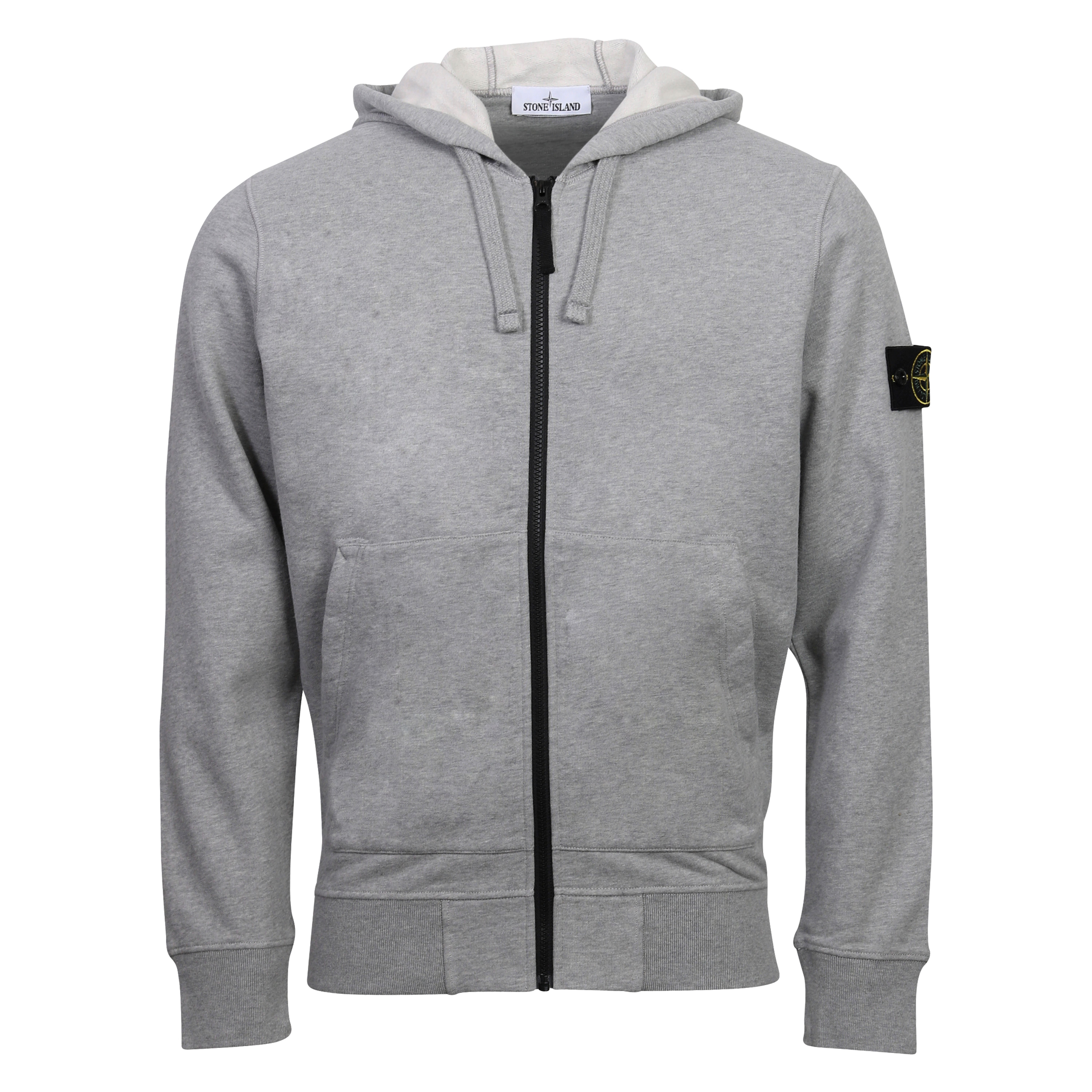 Stone Island Hooded Zip Sweatjacket in Heathergrey