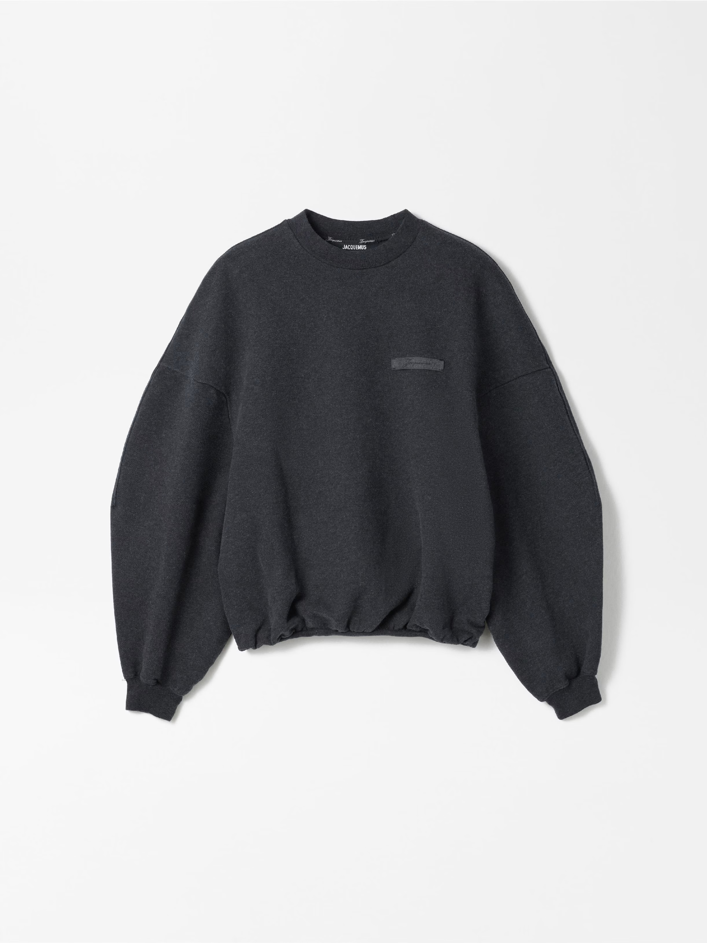 JACQUEMUS Ruban Oversize Sweatshirt in Dark Grey