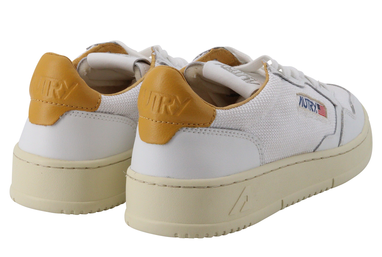 Autry Action Shoes Vintage Sneaker Leather/Kevlar White Gold