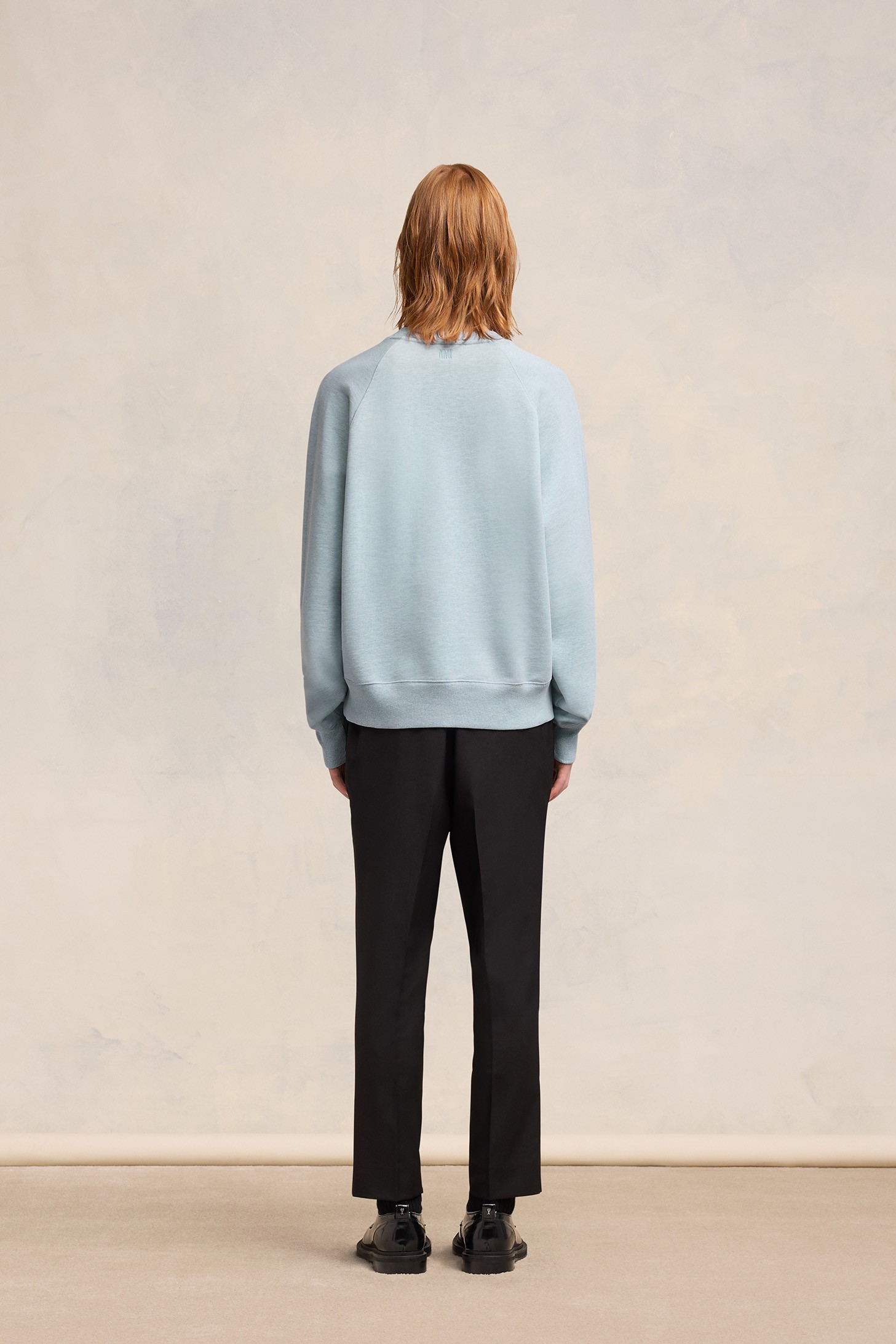 AMI PARIS de Coeur Sweatshirt in Heather Blue S