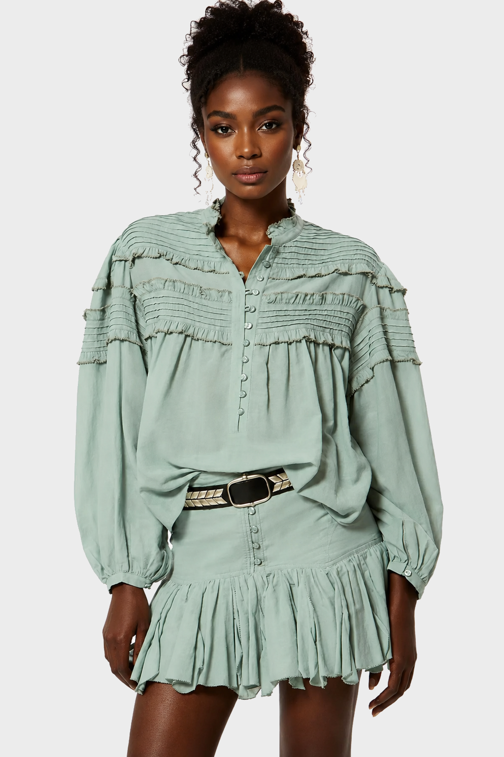 ISABEL MARANT ÉTOILE Christa Top in Sage