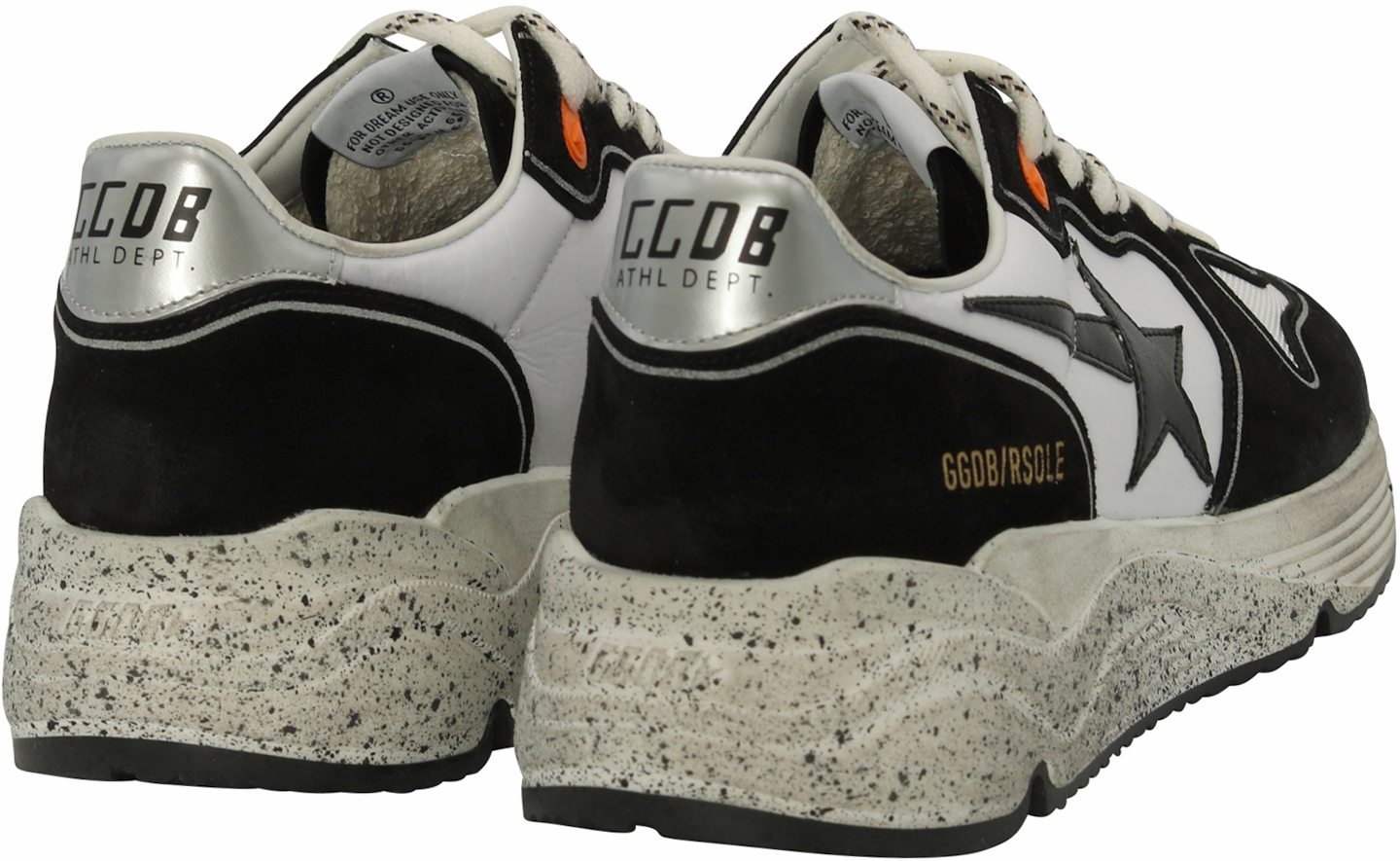 Golden Goose Sneakers Running Whithe-Mesh-Black Star Spray