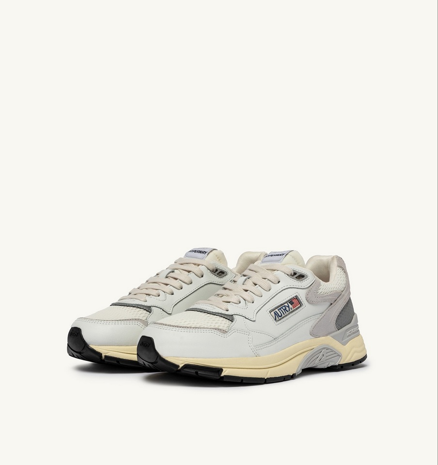 AUTRY ACTION SHOES Hyperway in Leather/Mesh/White/Grey