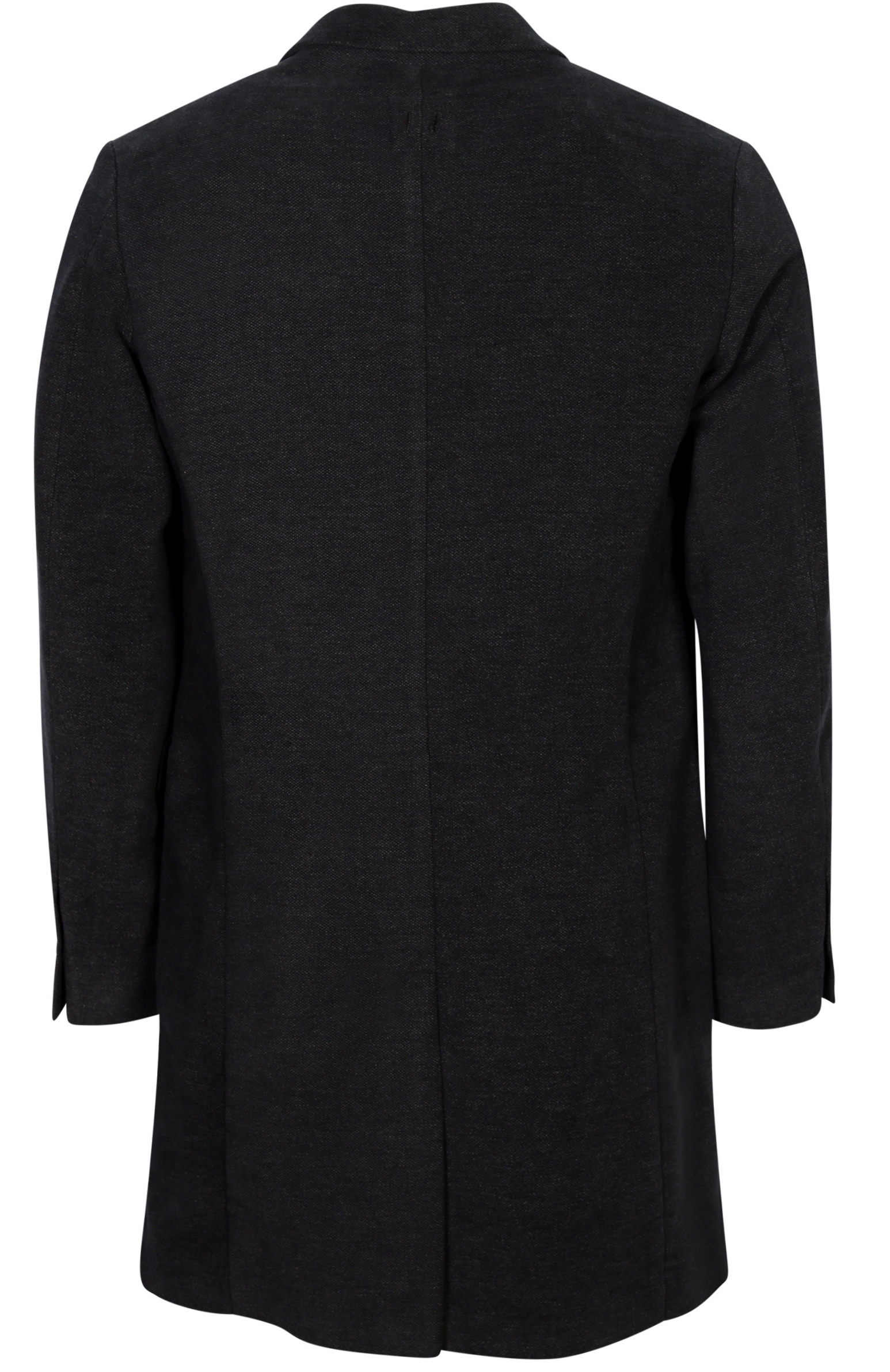 Hannes Roether Wool Coat Black Melange