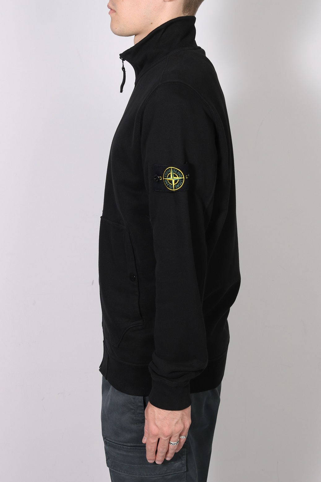 STONE ISLAND Zip Sweatshirt in Black S