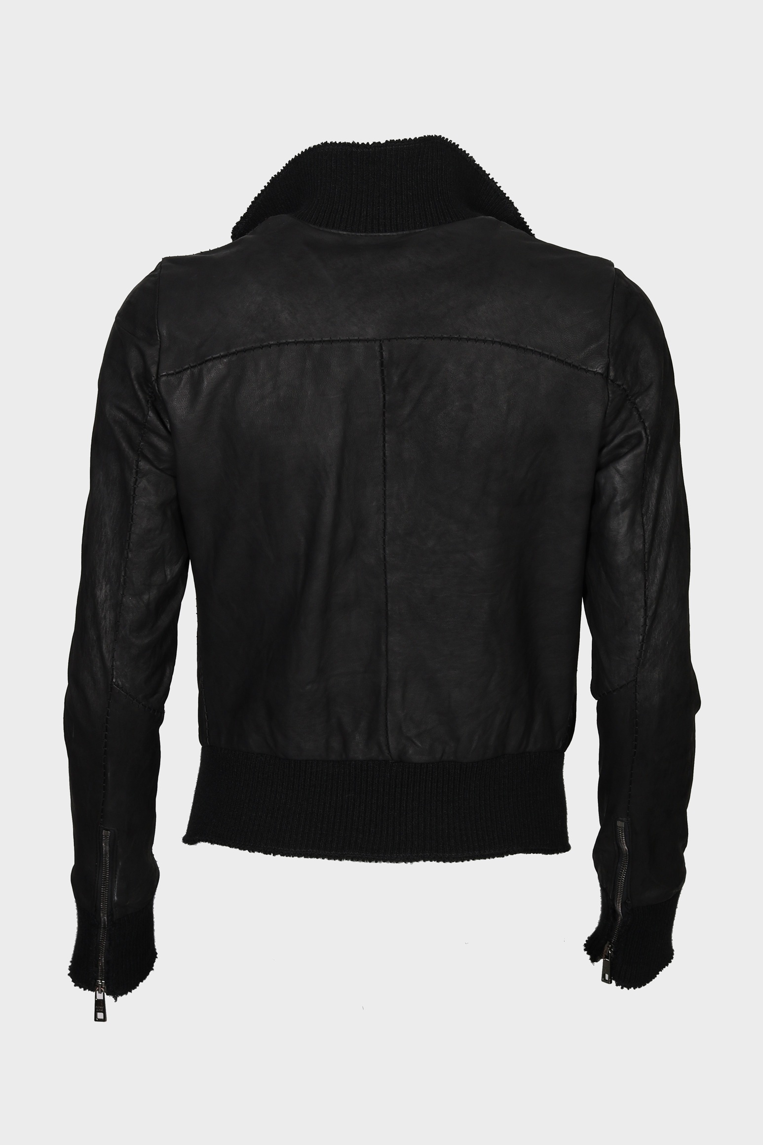 GIORGIO BRATO Brushed Leatherjacket in Black