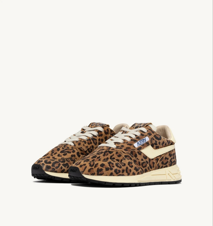 AUTRY ACTION SHOES Reelwind Low Sneaker Suede Leopard