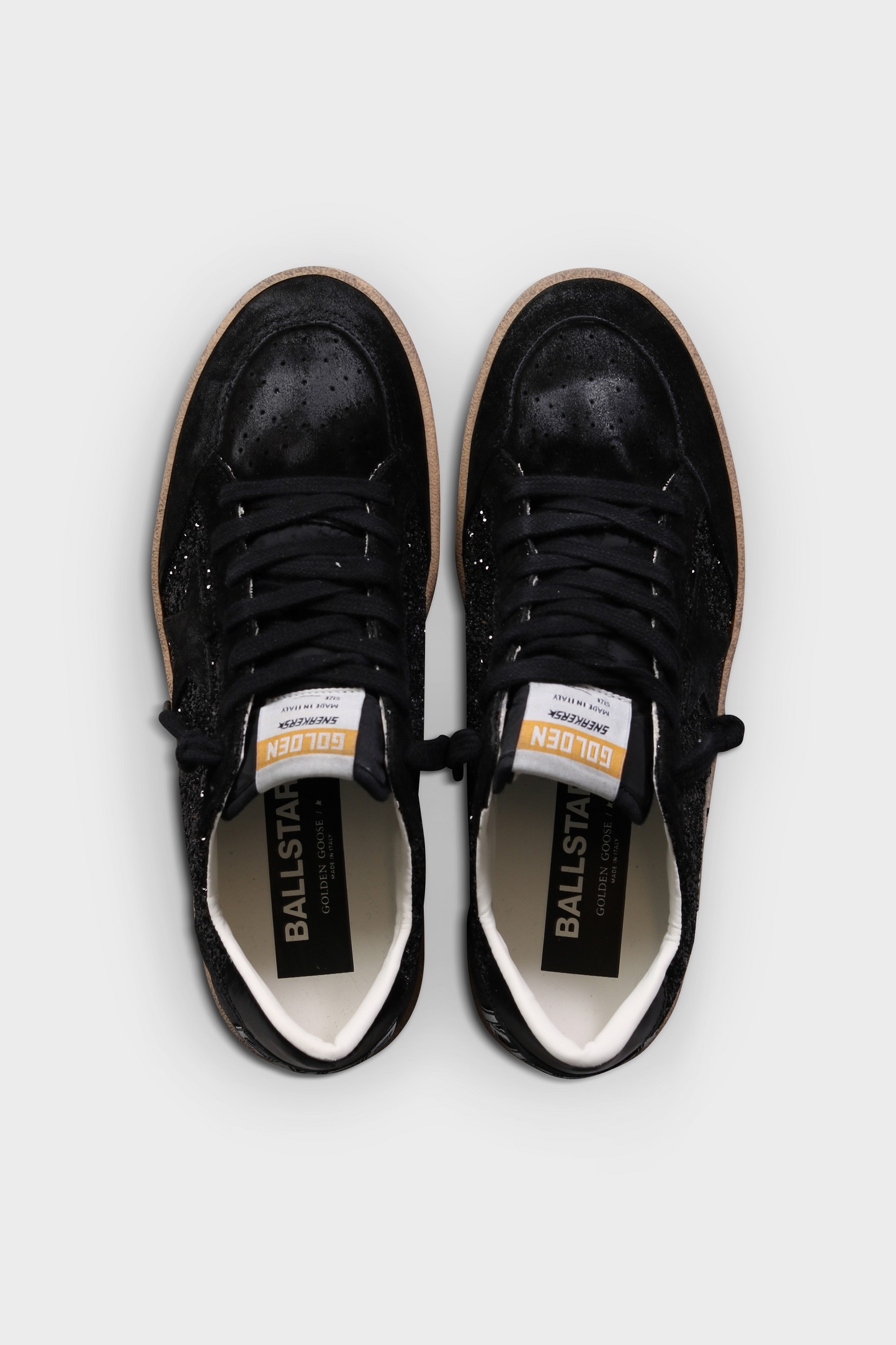 GOLDEN GOOSE Ballstar Glitter in Black