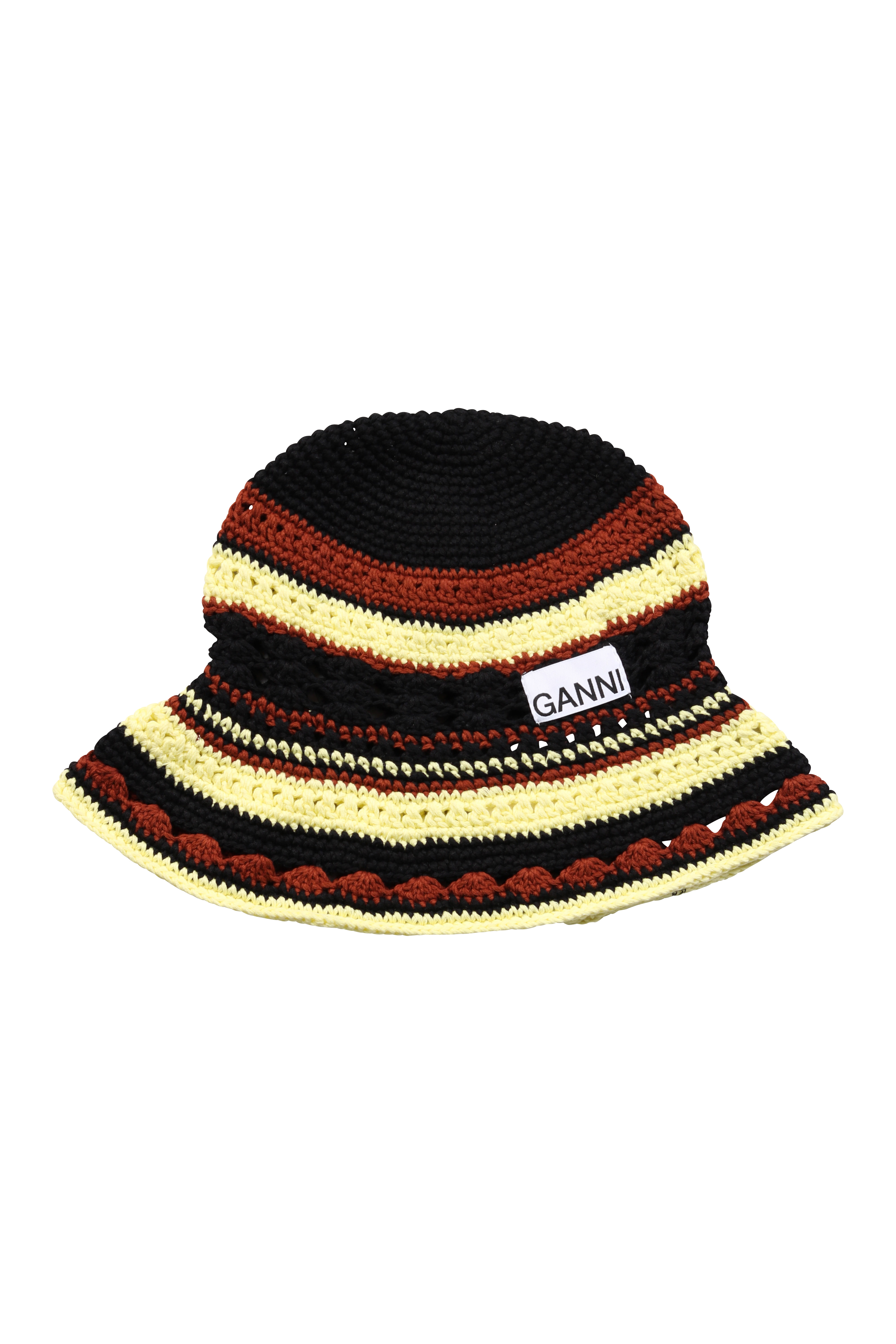 Ganni Cotton Crochet Bucket Hat