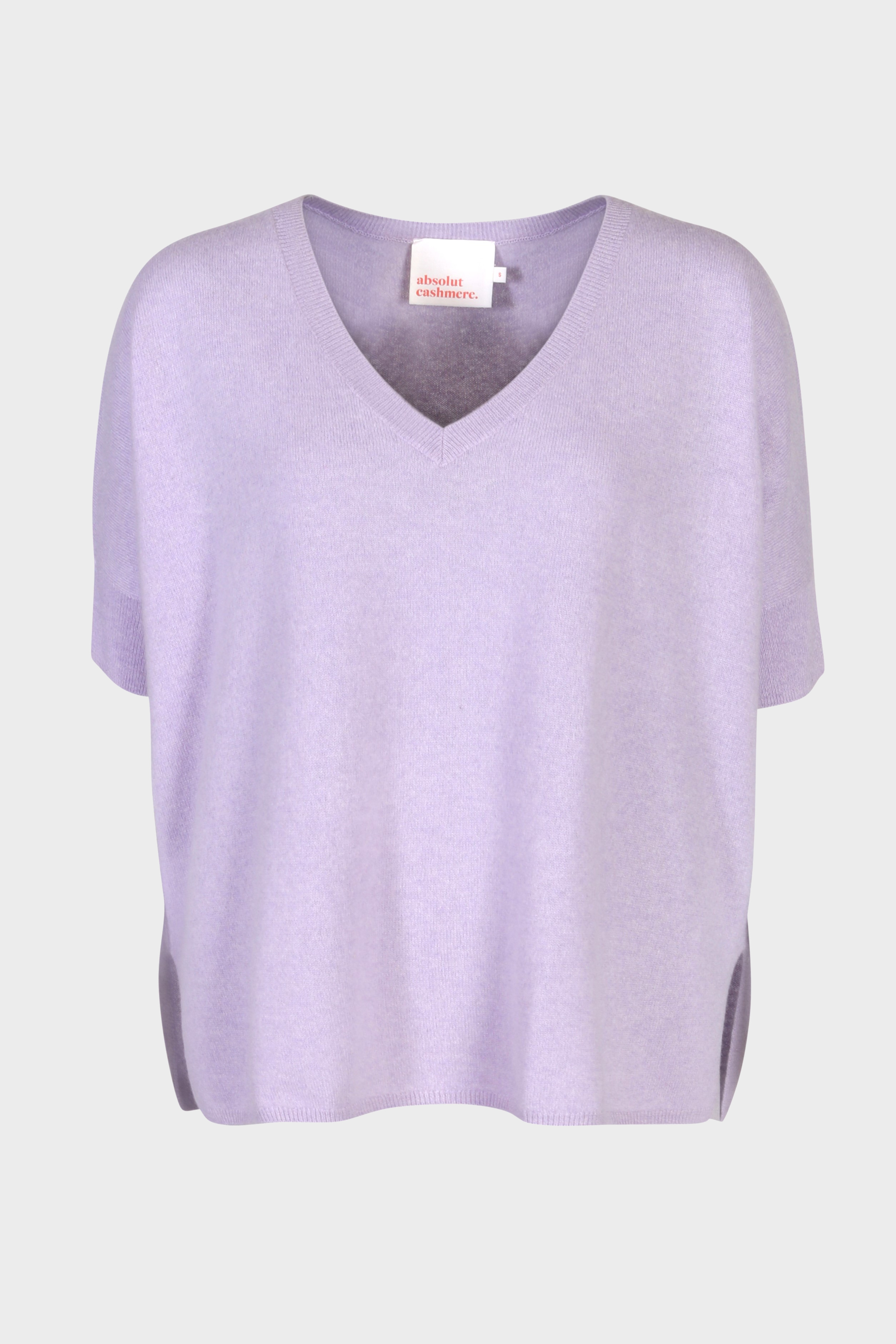 ABSOLUT CASHMERE Poncho V-Neck Sweater Kate Lavander L