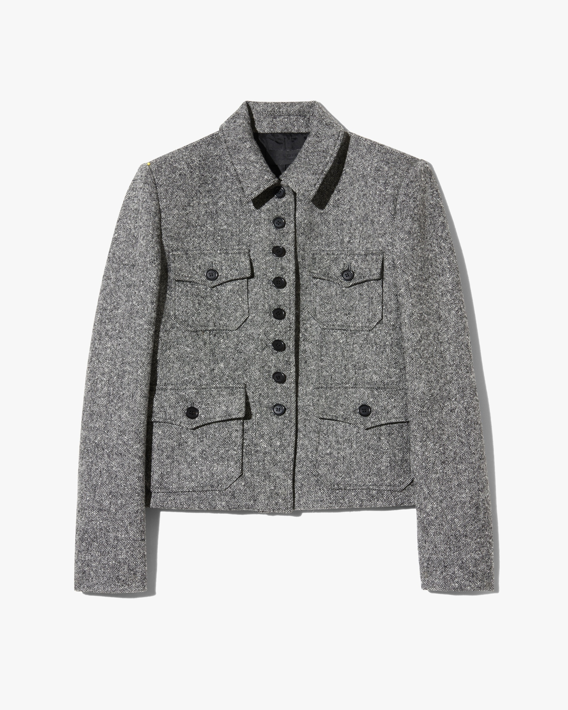 NILI LOTAN Jamison Jacket in Black Donegal