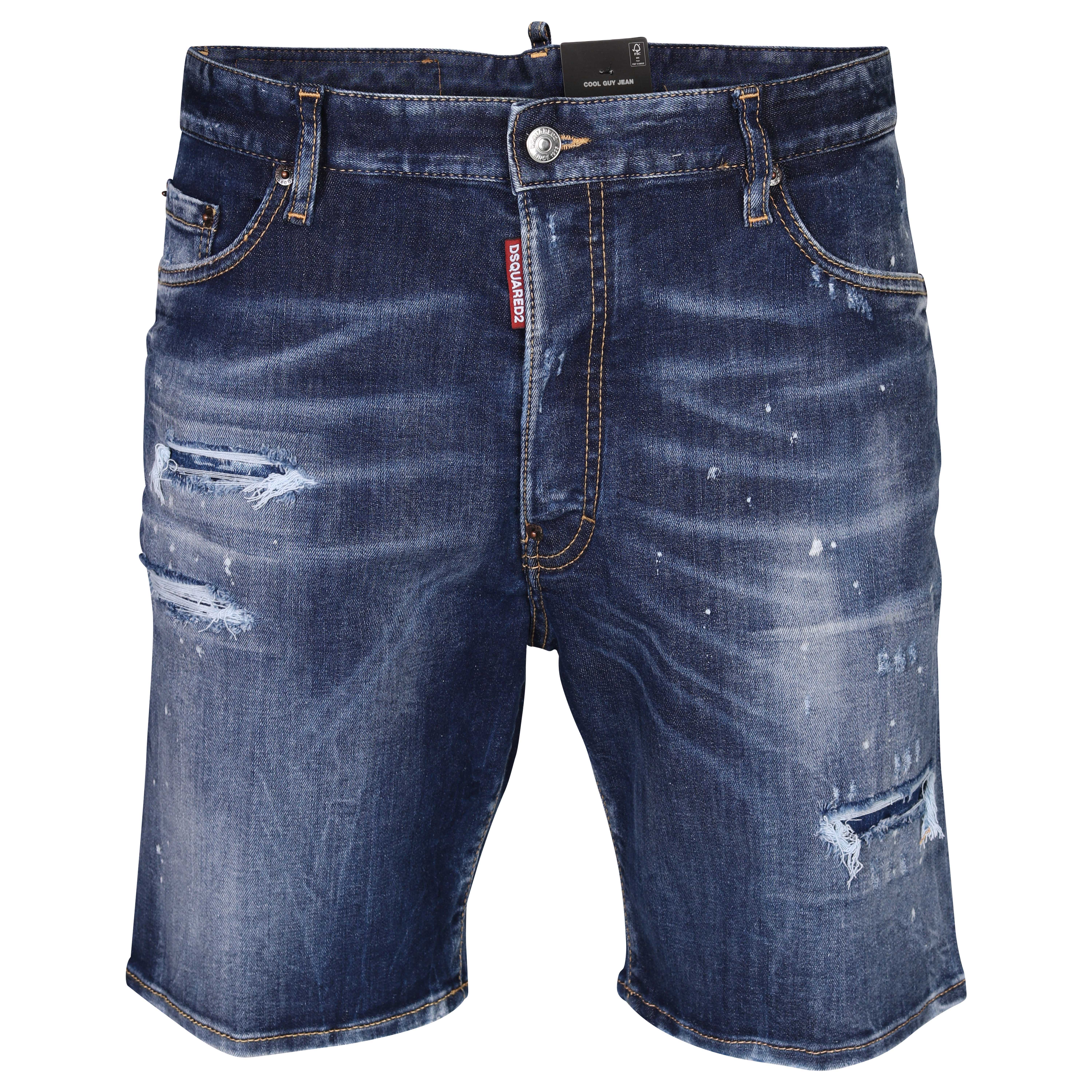 Dsquared Jeans Short Marine Blue Washed