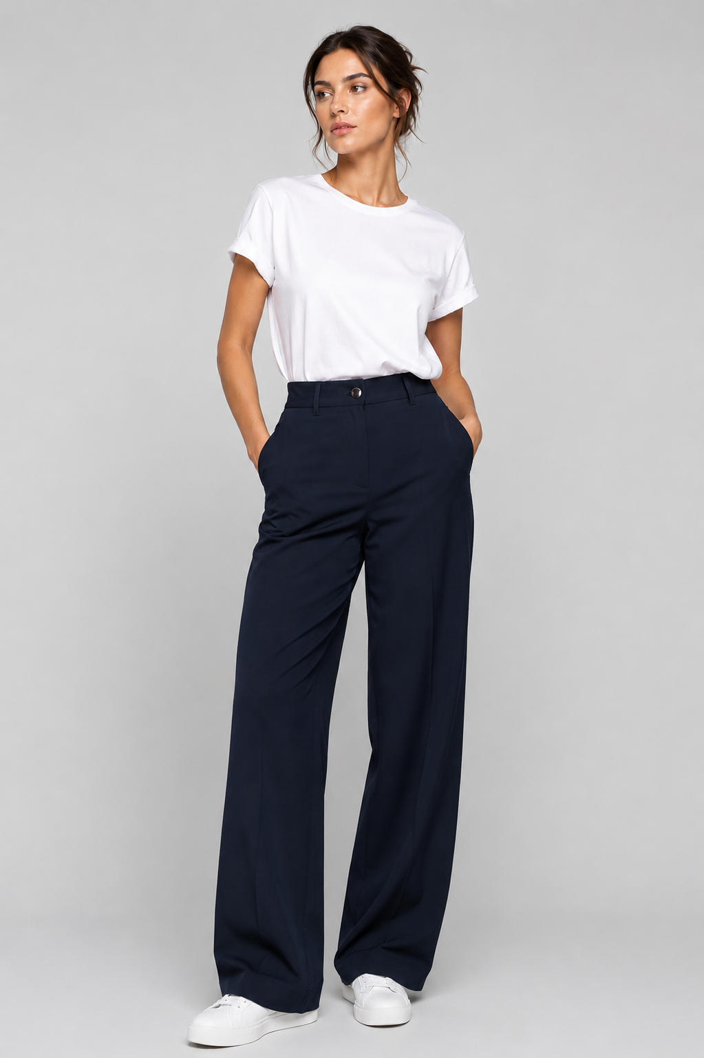 NINE:INTHE:MORNING Astrid Coulisse Pant in Navy