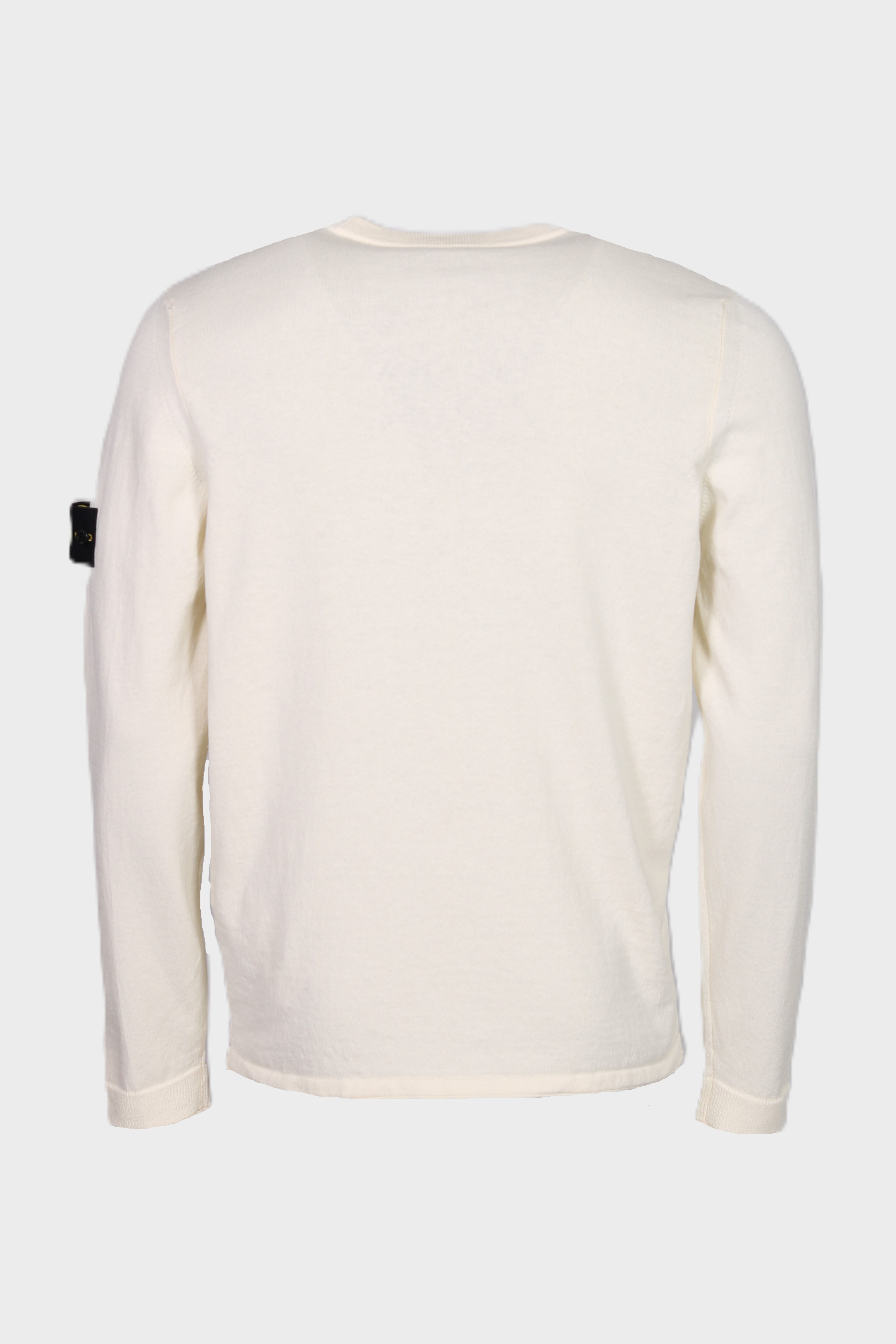 STONE ISLAND Cotton Knit Pullover in Creme