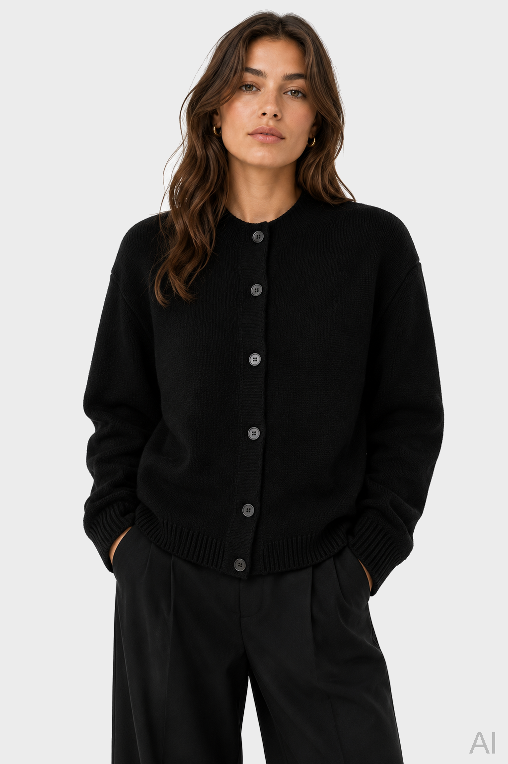 LISA YANG Zirelle Cashmere Cardigan in Black