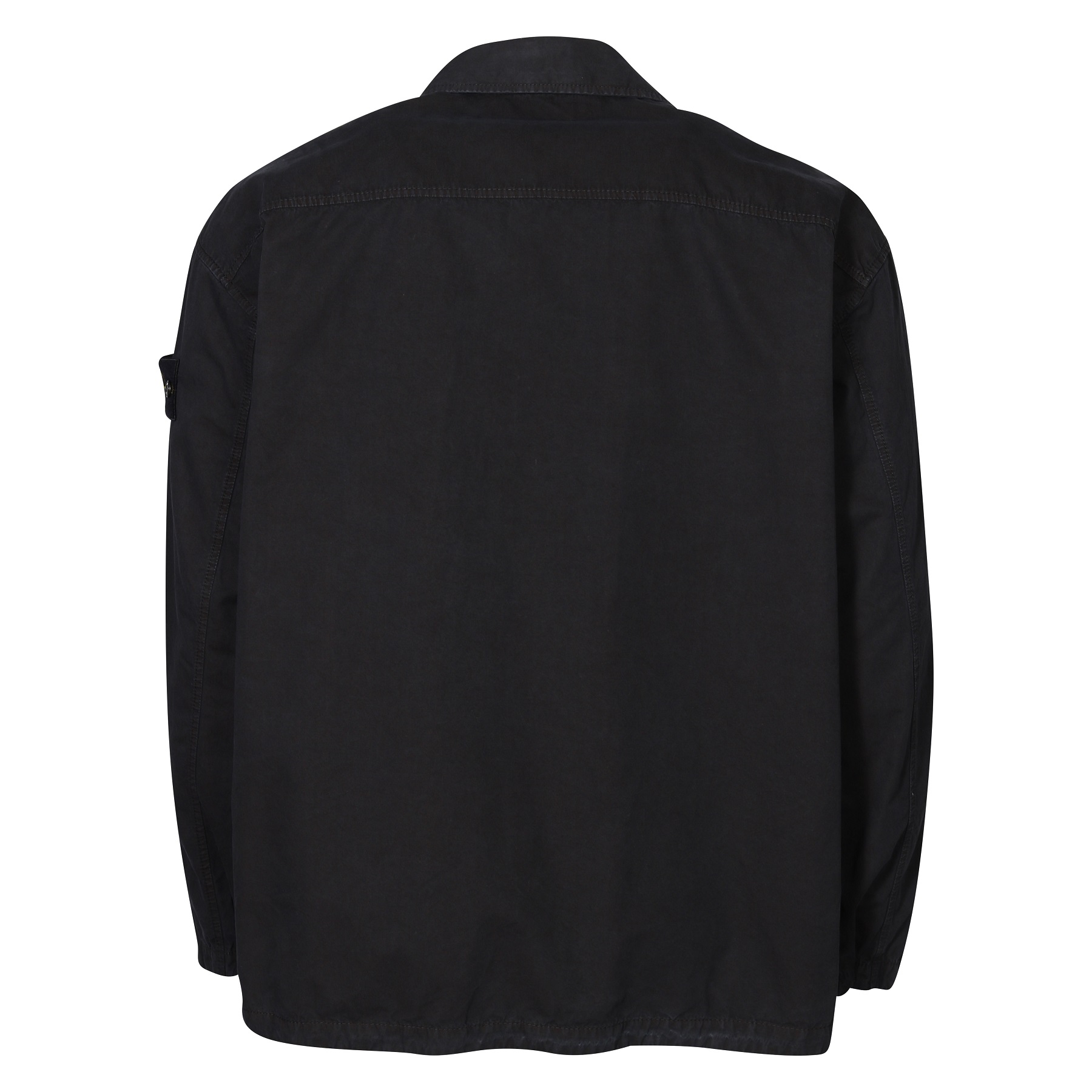 STONE ISLAND Cotton Overshirt in Washed Black M