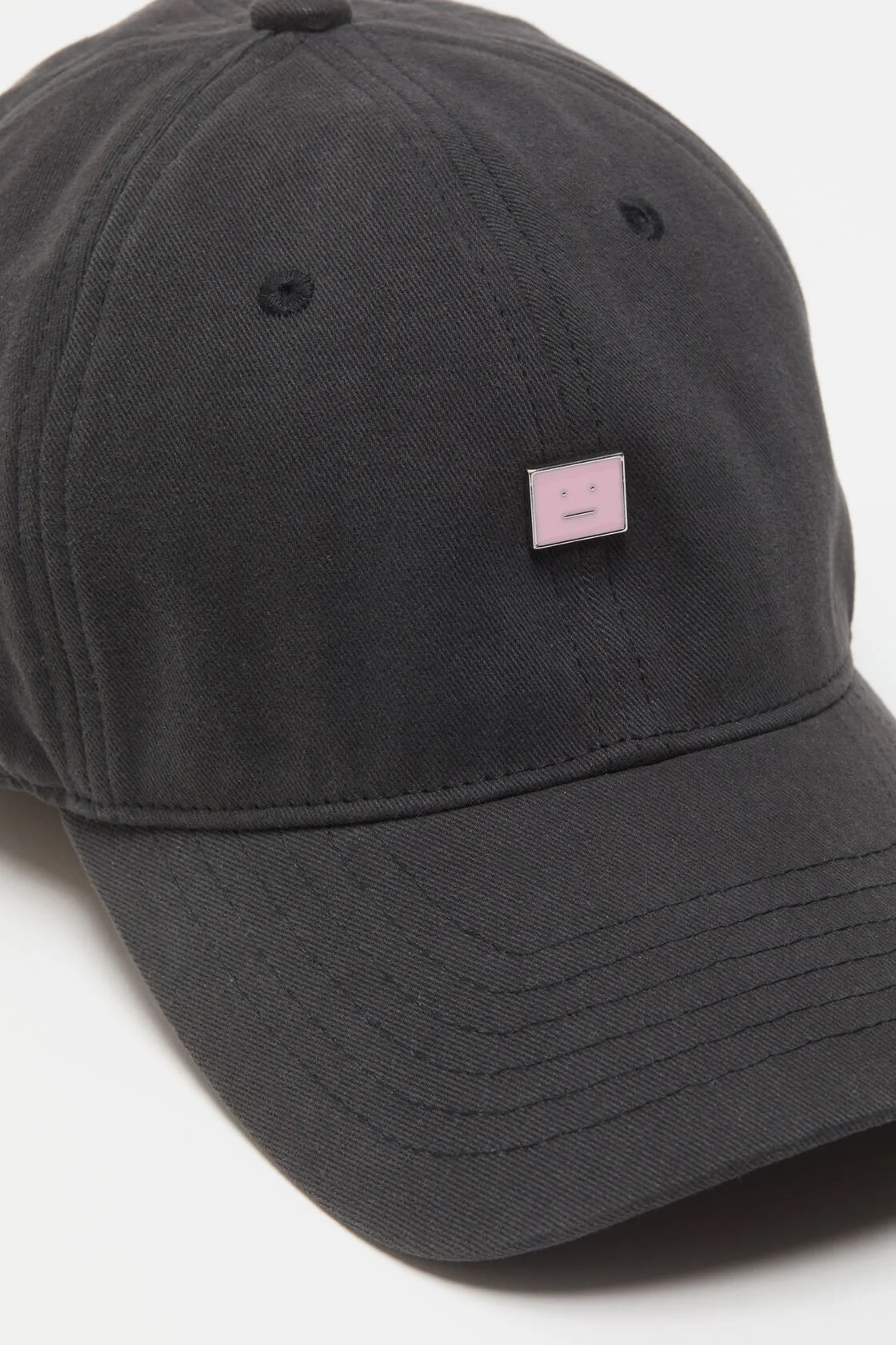 ACNE STUDIOS Face Baseball Cap in Black
