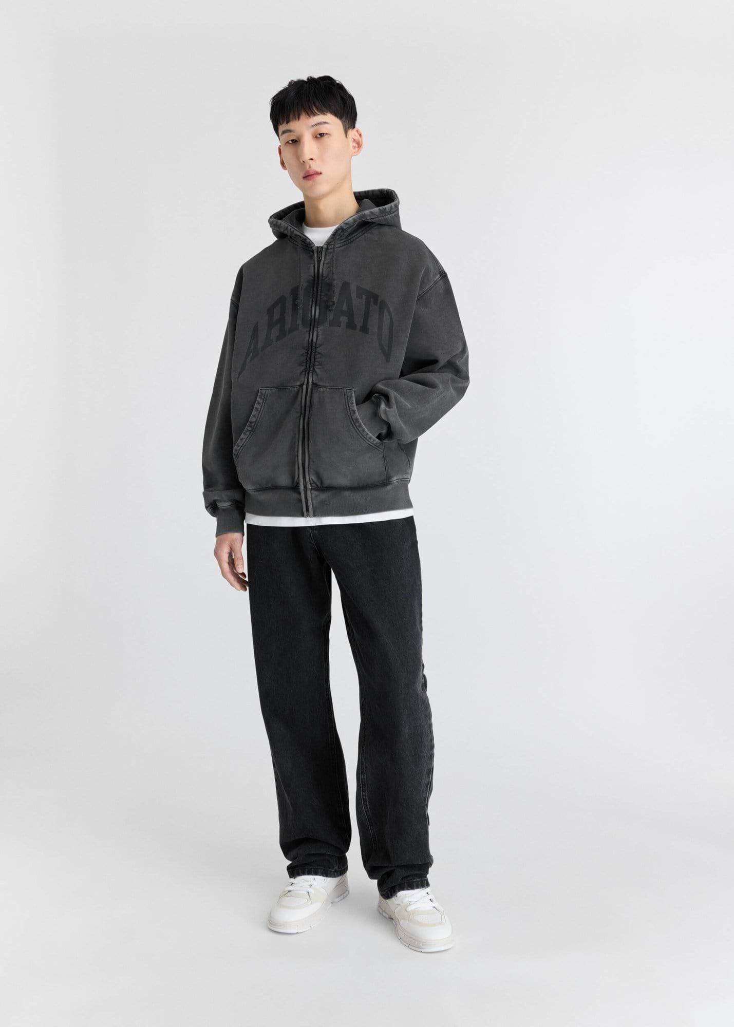 AXEL ARIGATO Link Zip Hoodie in Black M
