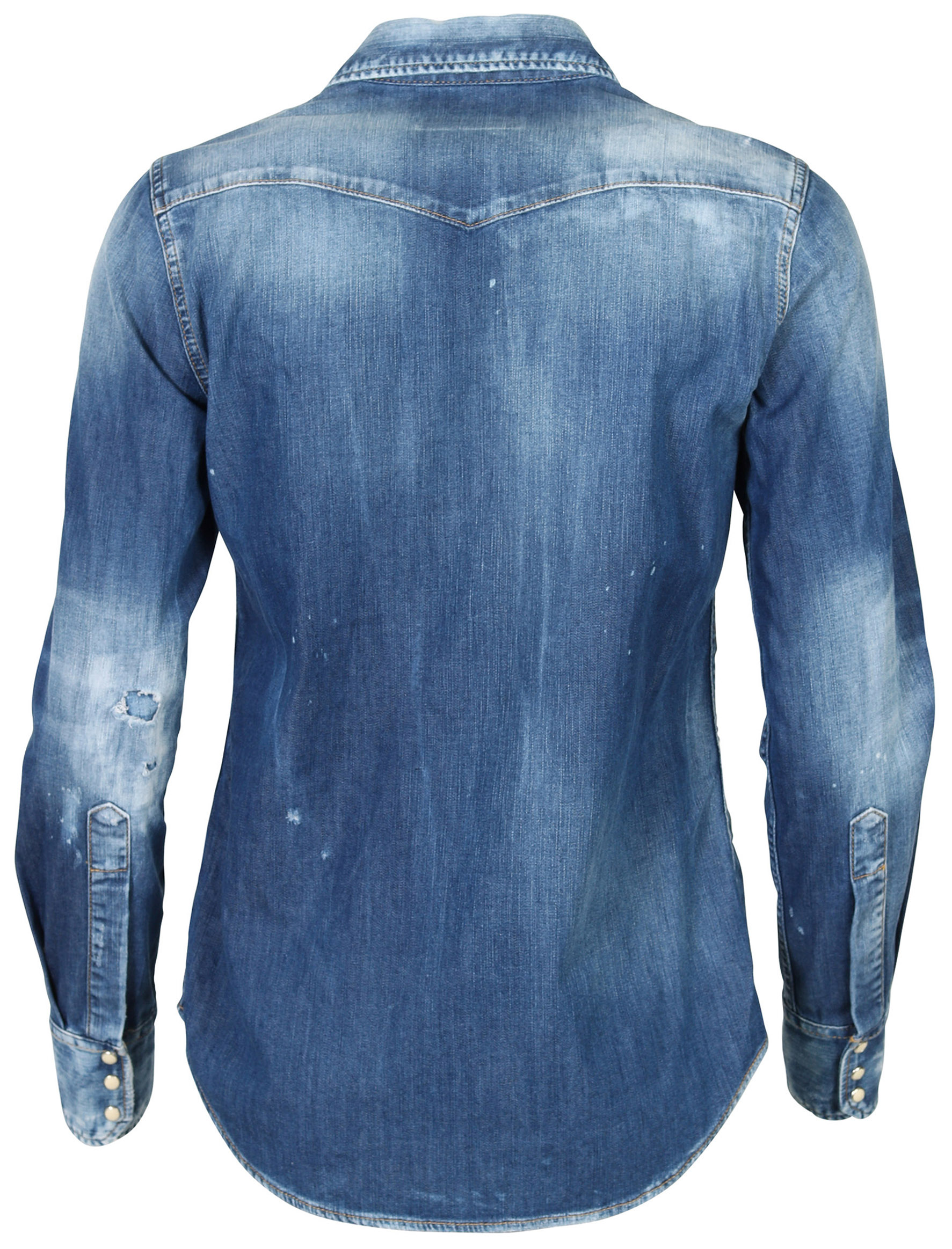 Dsquared Denim Shirt Blue Washed
