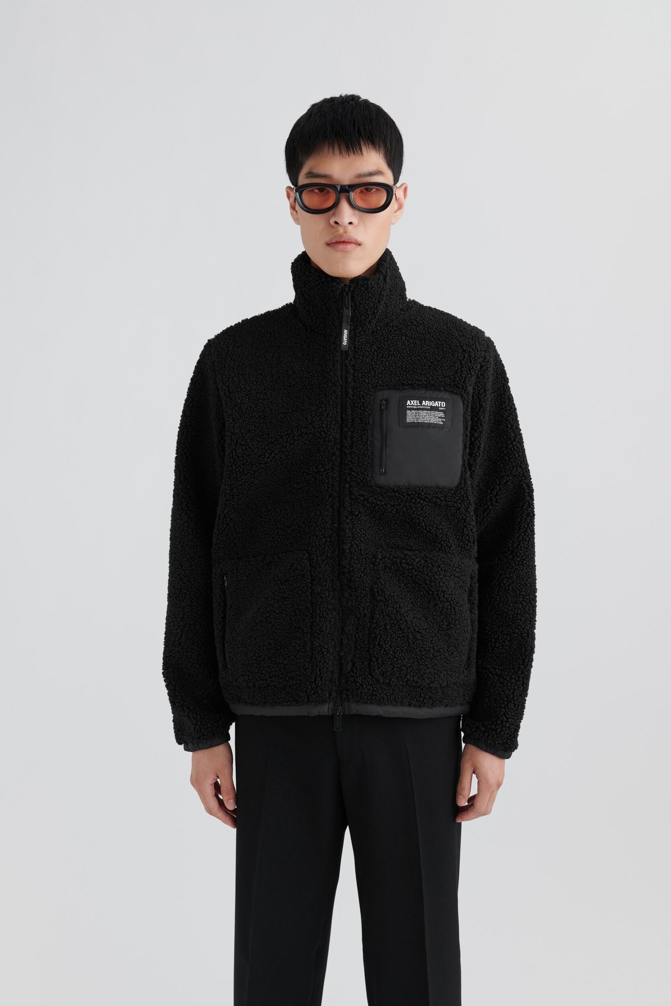 AXEL ARIGATO Billie Fleece Jacket in Black M