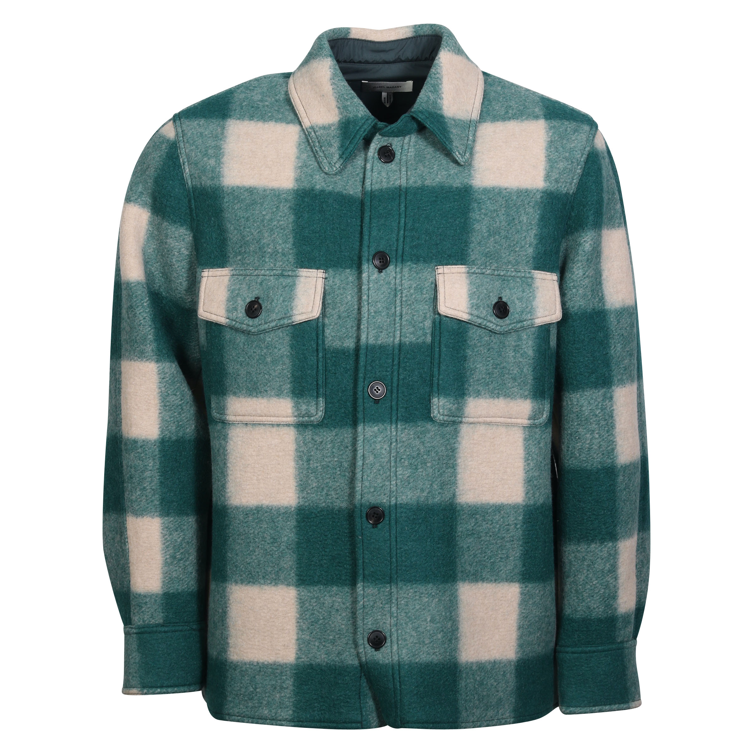 Isabel Marant Check Overshirt Kervon Green