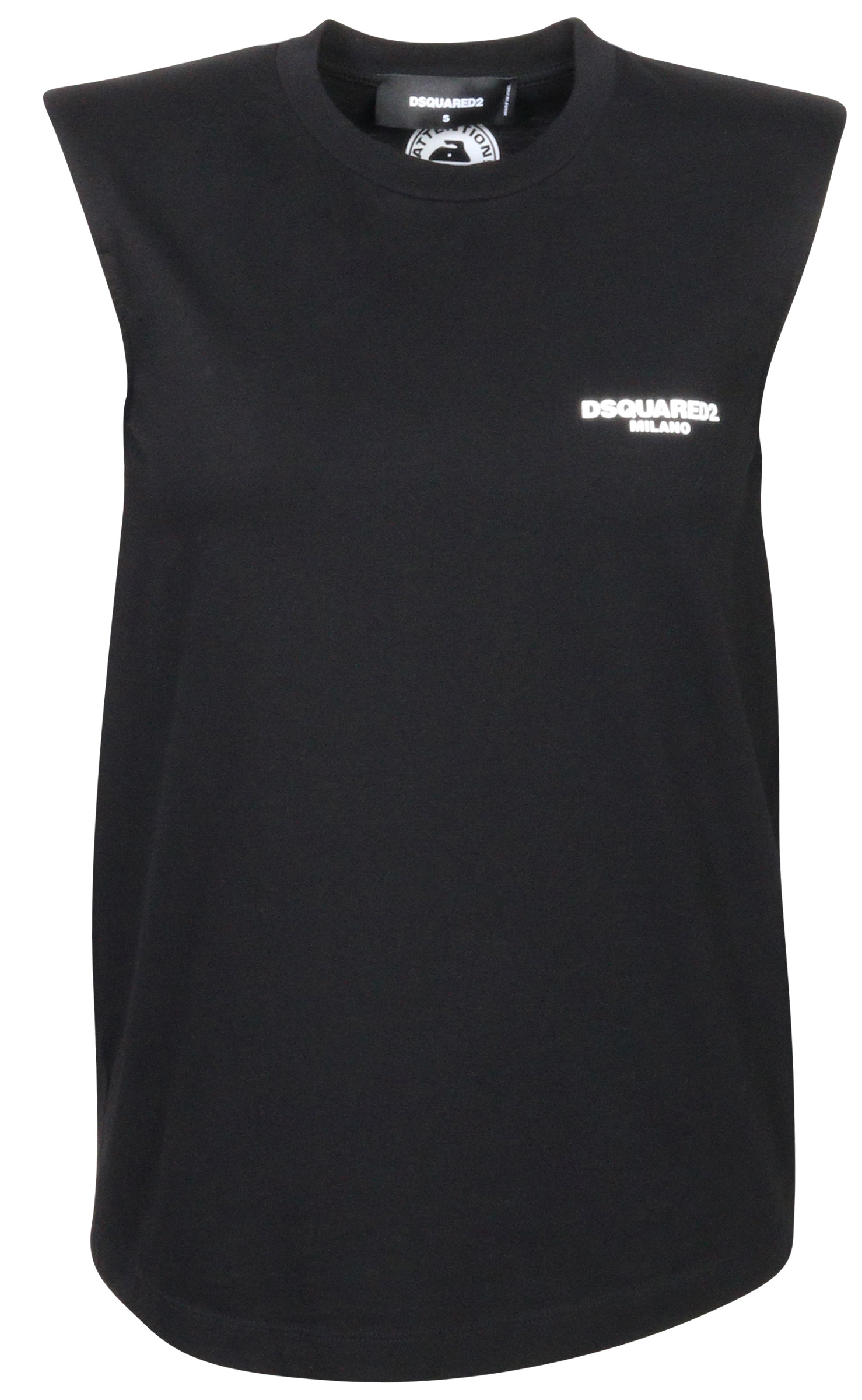 Dsquared Big Shoulder Top Black Printed