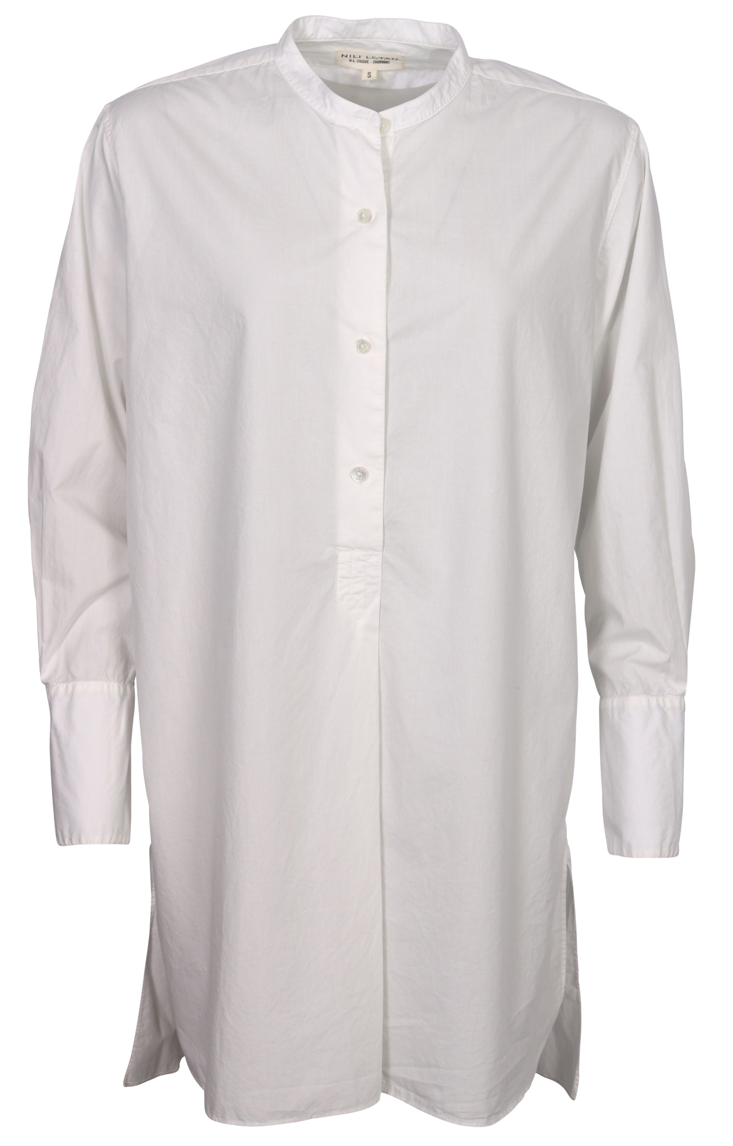 Nili Lotan Cotton Tunic Blouse Loria White