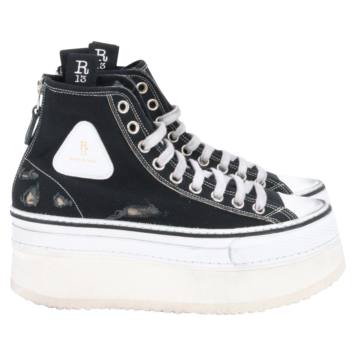 R13 Platform High Top Sneaker Black 39