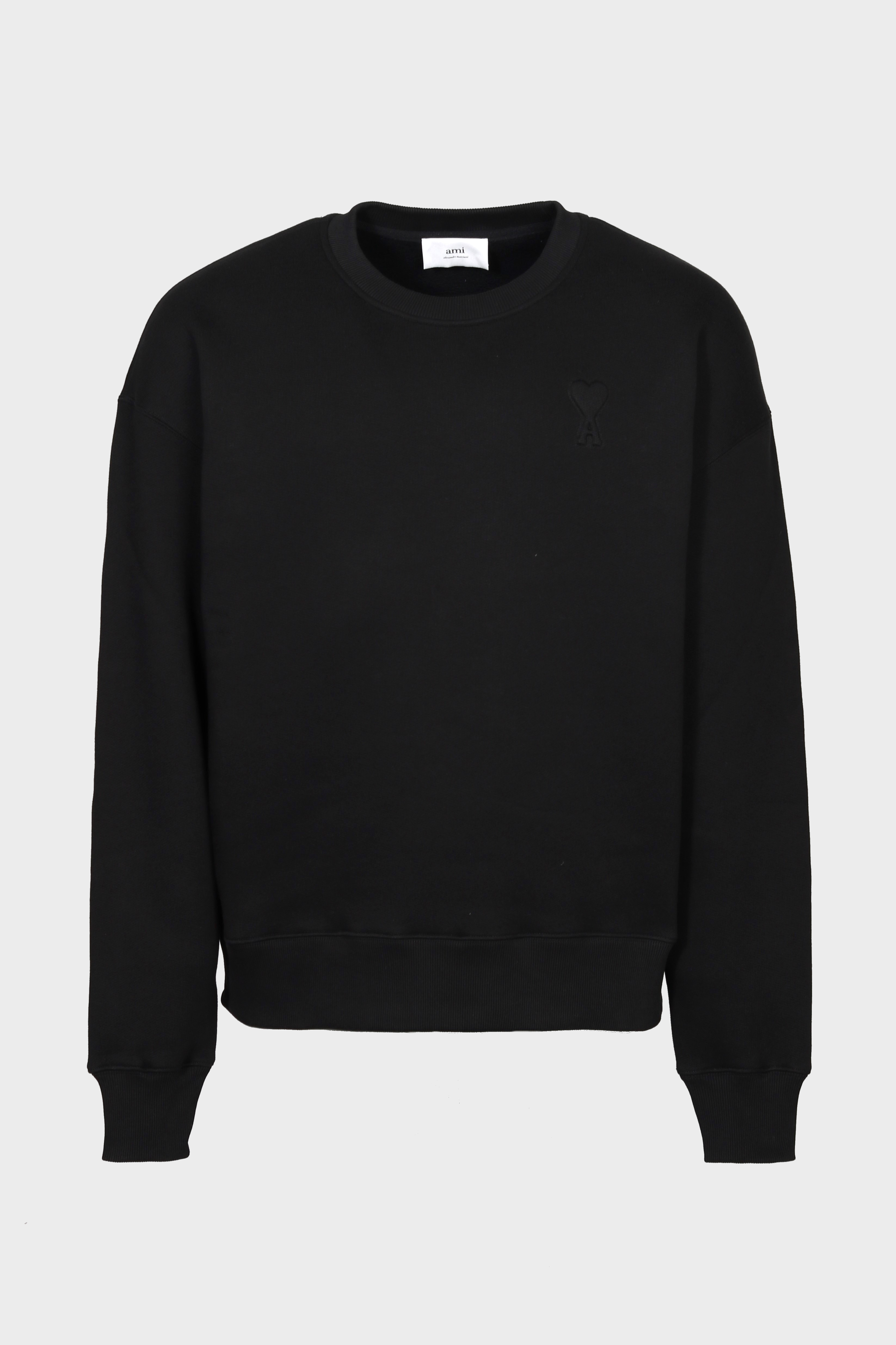 AMI PARIS de Coeur Embossed Sweatshirt in Black M