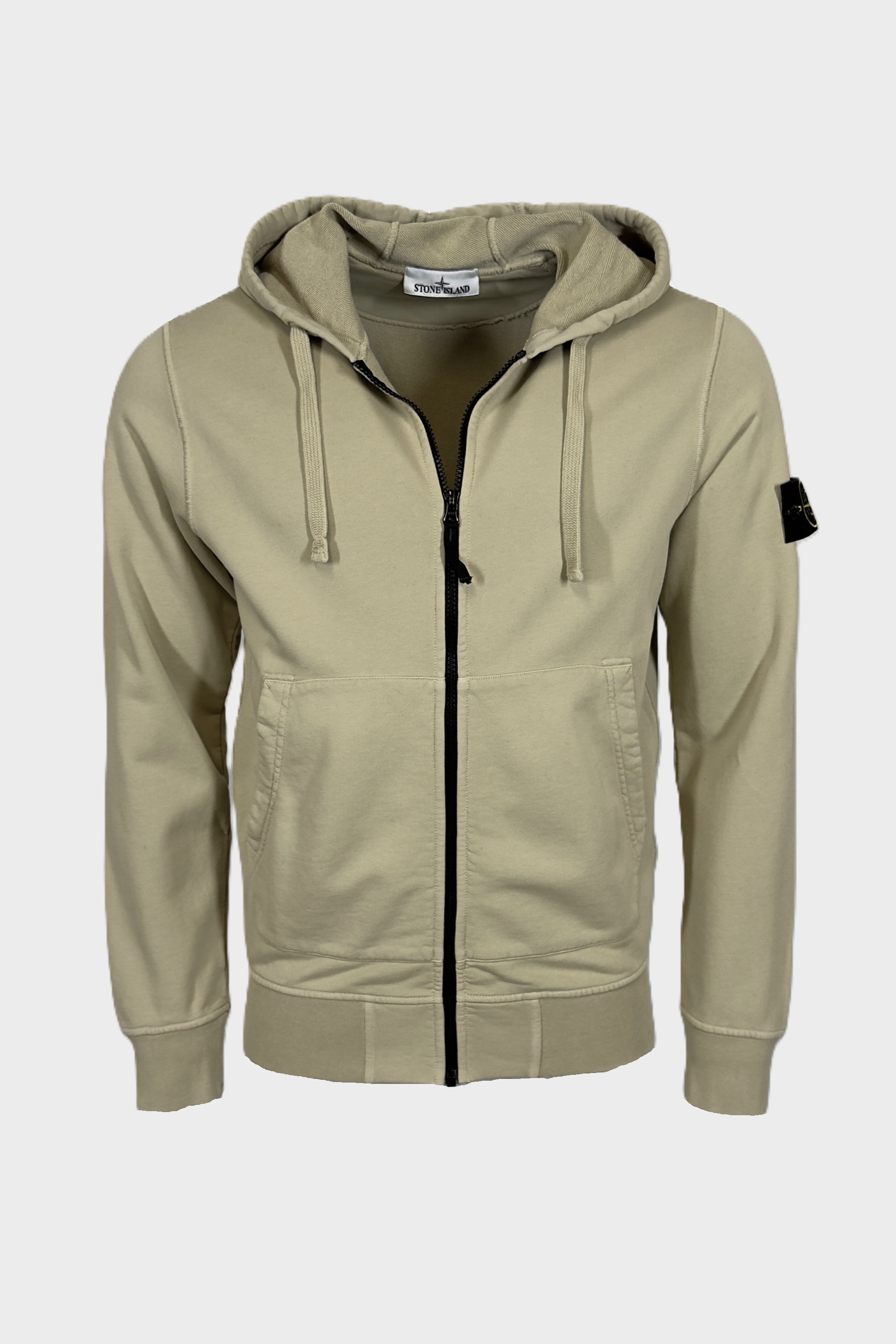STONE ISLAND Zip Hoodie in Beige