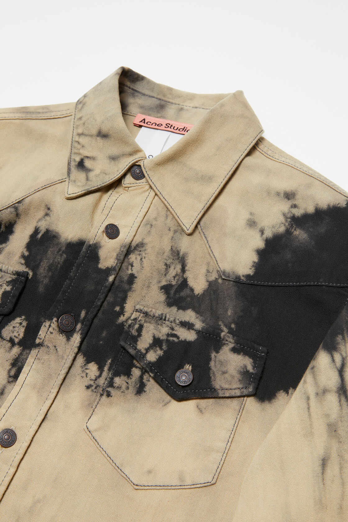 ACNE STUDIOS Denim Shirt in Black/Beige L