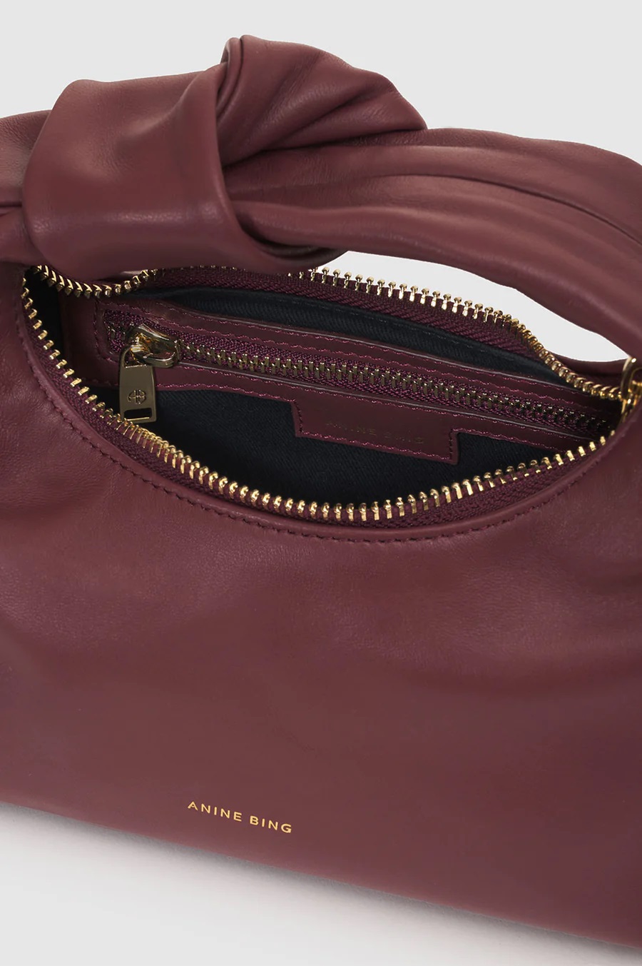 ANINE BING Mini Grace Bag in Dark Cherry