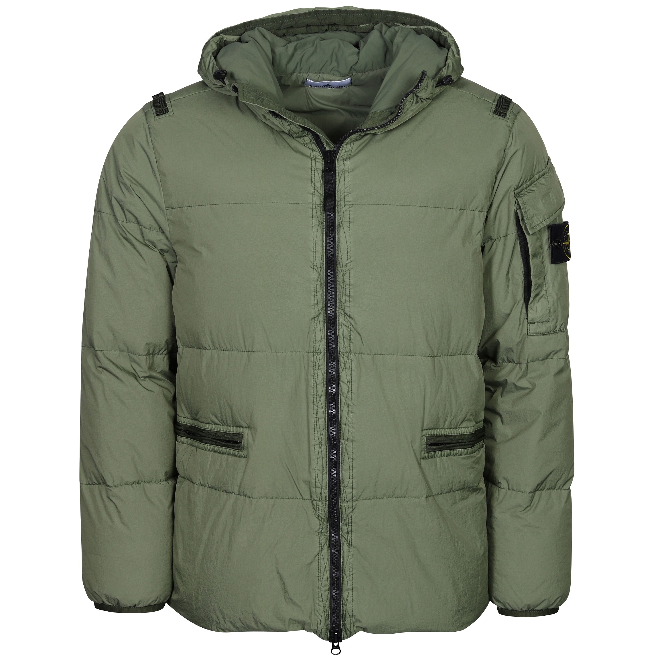 Stone Island Garment Dyed Crincle Reps Ny Down Jacket in Olive