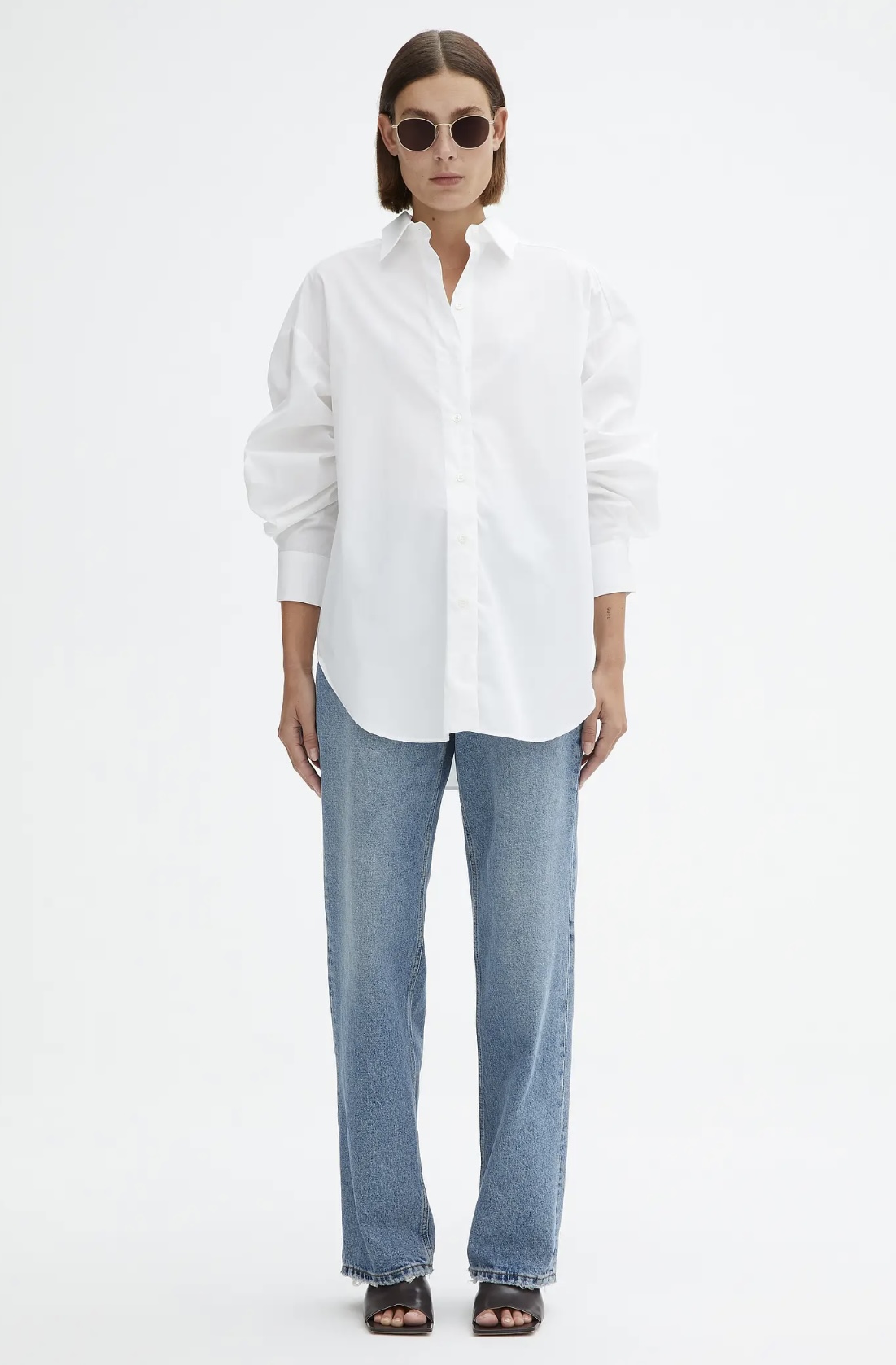 DAGMAR Classic Cotton Shirt in White 34