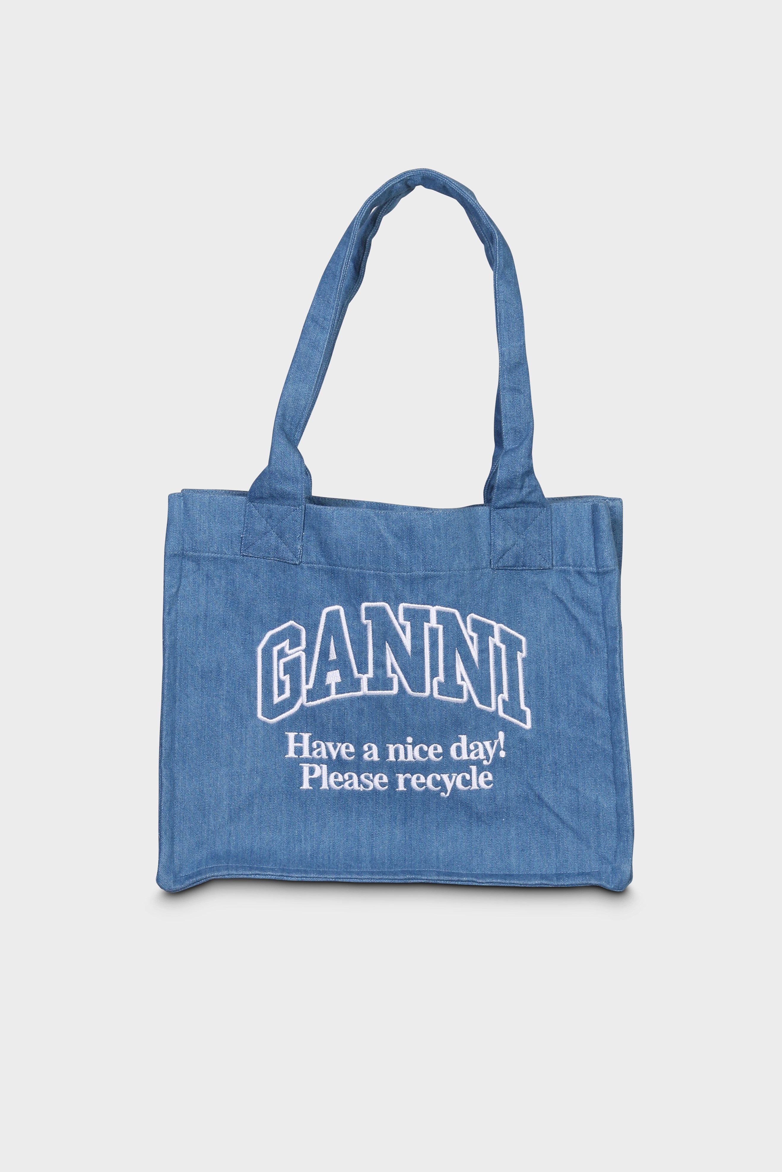 GANNI Large Easy Shopper in Denim
