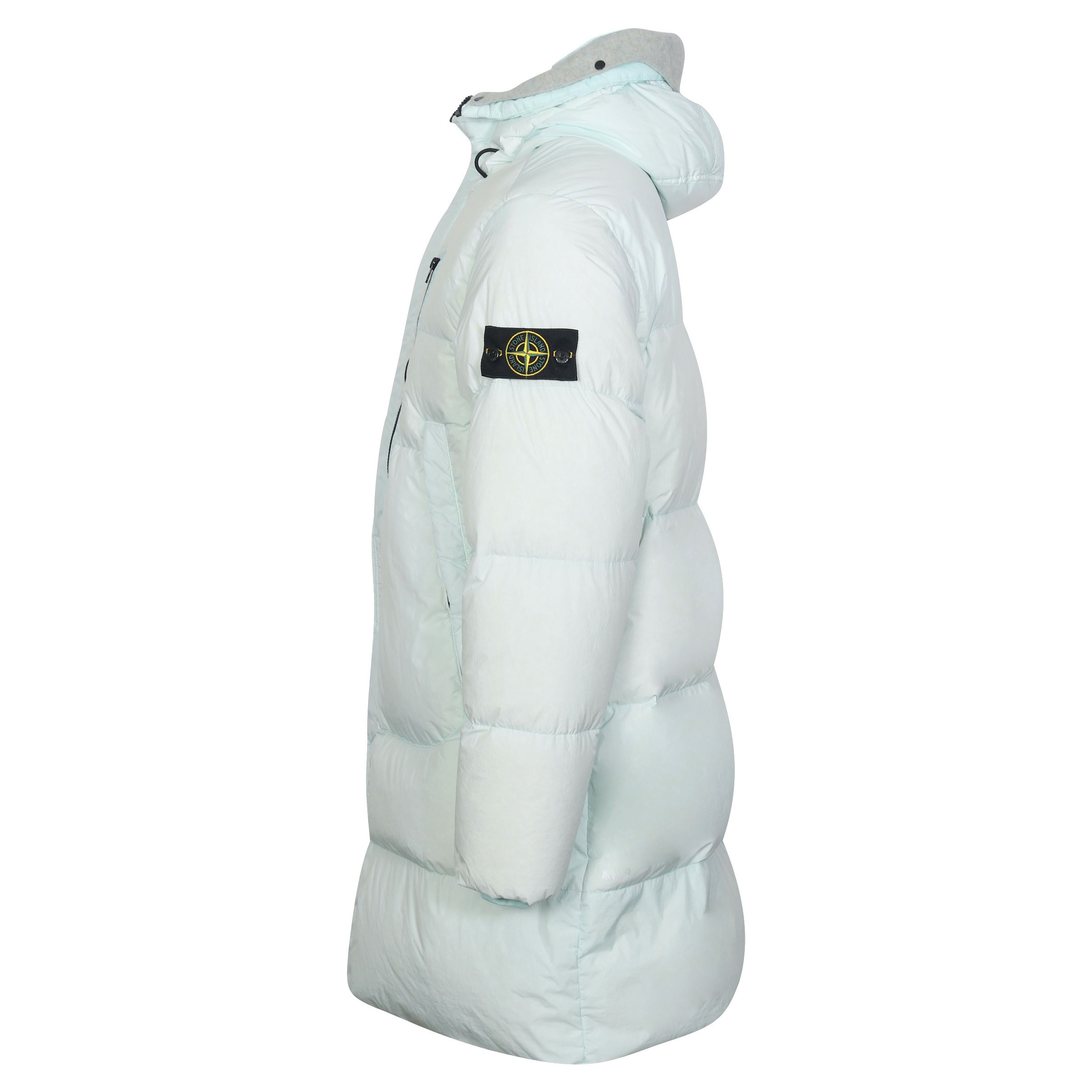 Stone Island Garment Dyed Crincle Reps Ny Down Parka in Light Turquoise L