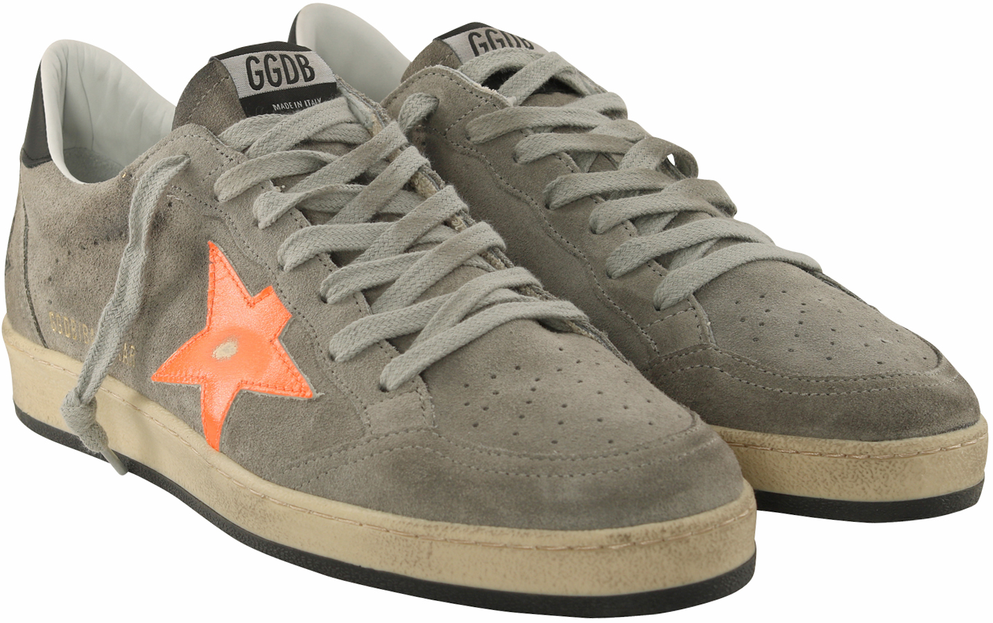Golden Goose Sneaker Ball Star Grey Suede/Orange Fluo Star 42