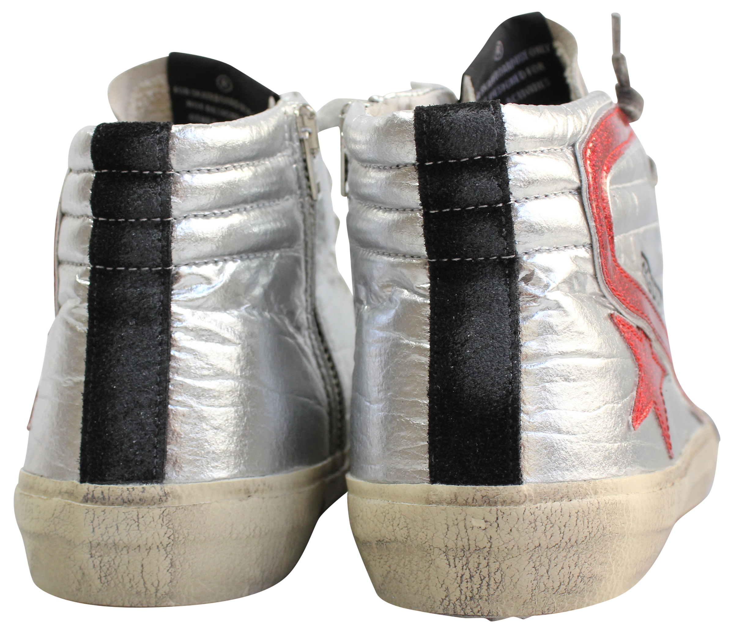 Golden Goose Sneaker Slide Red Glitter Star Dance GARWS595.F7 EU 39