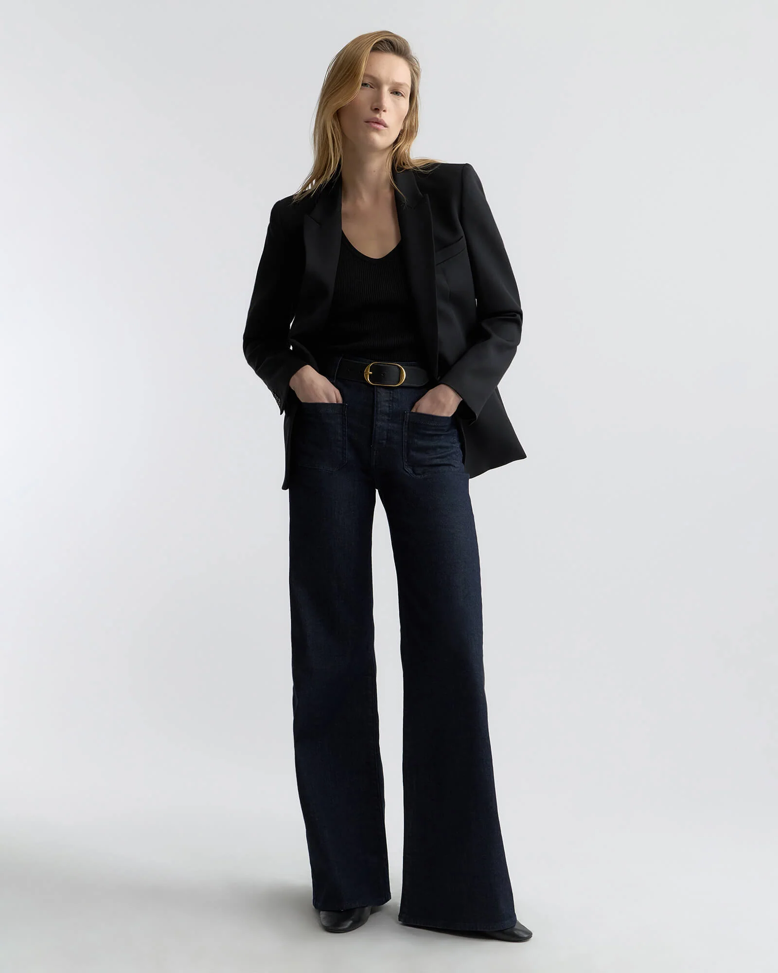 NILI LOTAN Florence Flare Leg Jeans in Indigo Rinse 32
