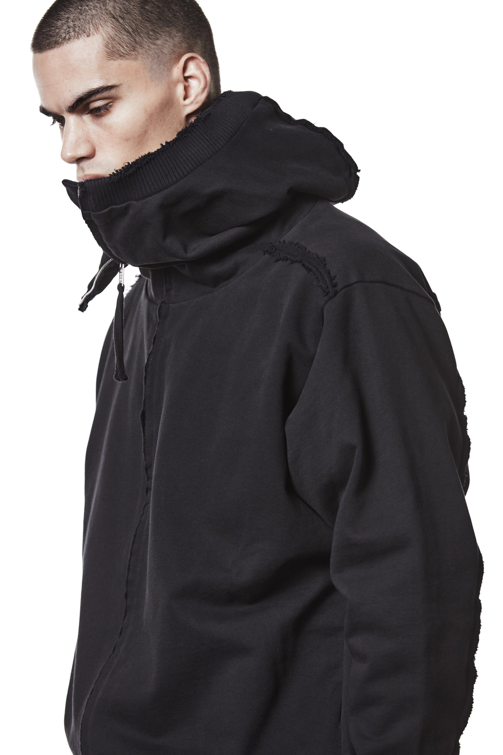 THOM KROM Oversize Zip Hoodie in Black