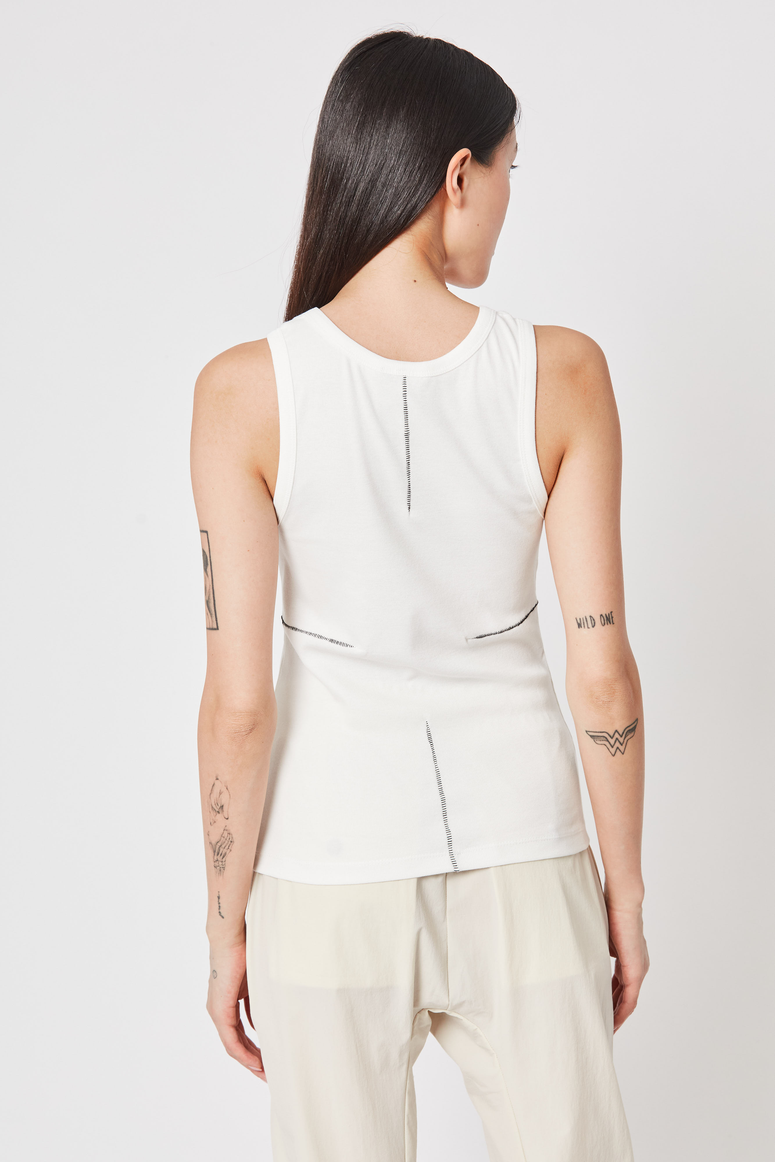 Thom Krom Rib Tank in Off White